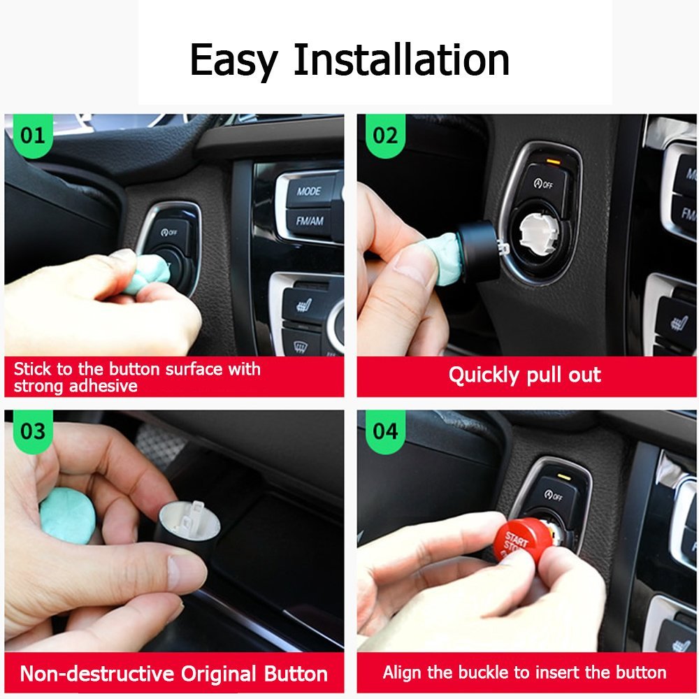 For BMW F-Chassis Crystal Start Stop Button Covers | YDSSTORE