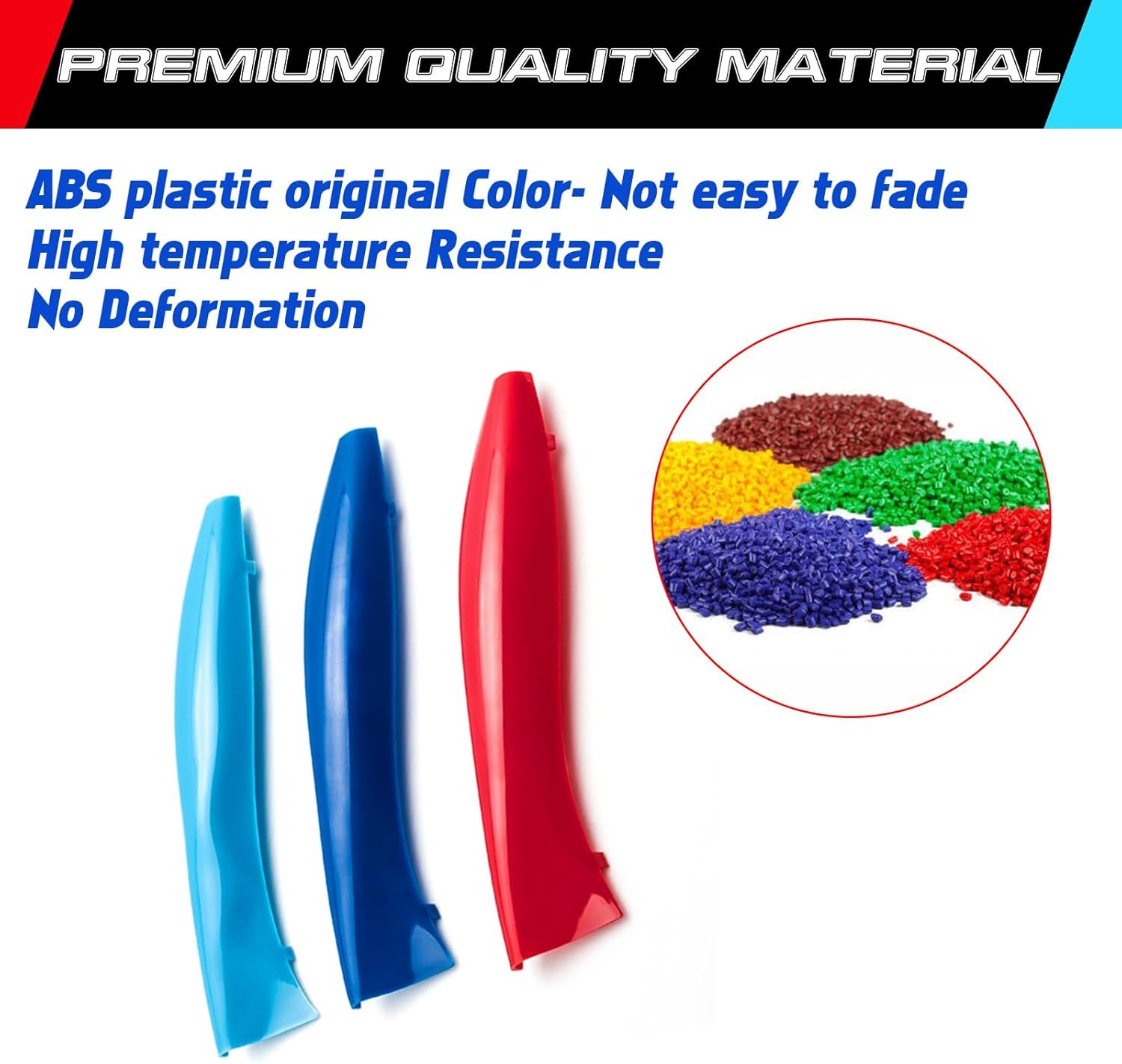 YDSSTORE M-Colored Tri Grille Insert Trim Strips for BMW E85 & E86 Z4 (2002-2008) | Compatible with 9-Beam Front Kidney Grilles | Easy Clip-on Installation-autoydsstore