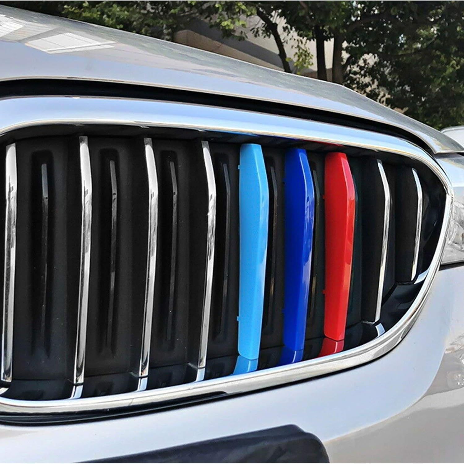 YDSSTORE M-Colored Tri Grille Insert Trim Strips for BMW 6 Series GT G32 (2018-2020) | Compatible with 9-Beam Front Kidney Grilles-autoydsstore