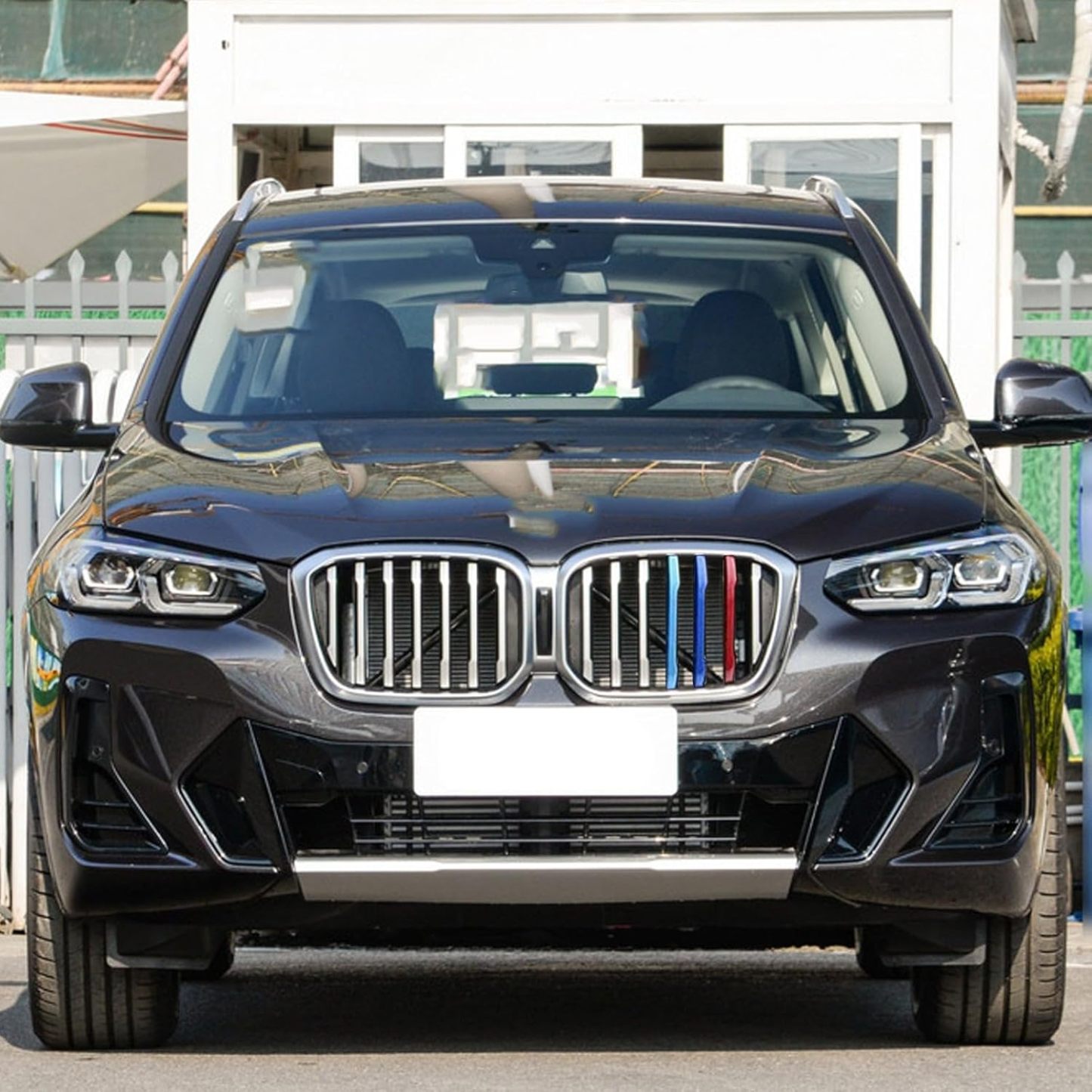 YDSSTORE  M-Colored Tri-Grille Insert Trim Strips for BMW X3 G01 & X4 G02 (2022-2023) | 7-Beam Front Center Kidney Grilles | Easy Clip-on Installation. Not for M40i Models-autoydsstore