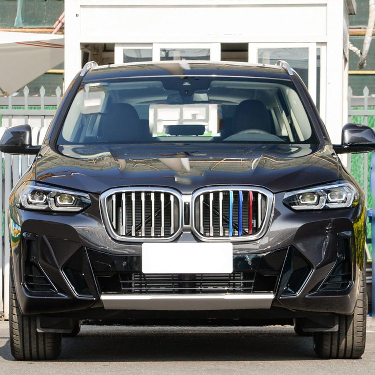 YDSSTORE  M-Colored Tri-Grille Insert Trim Strips for BMW X3 G01 & X4 G02 (2022-2023) | 7-Beam Front Center Kidney Grilles | Easy Clip-on Installation. Not for M40i Models-autoydsstore