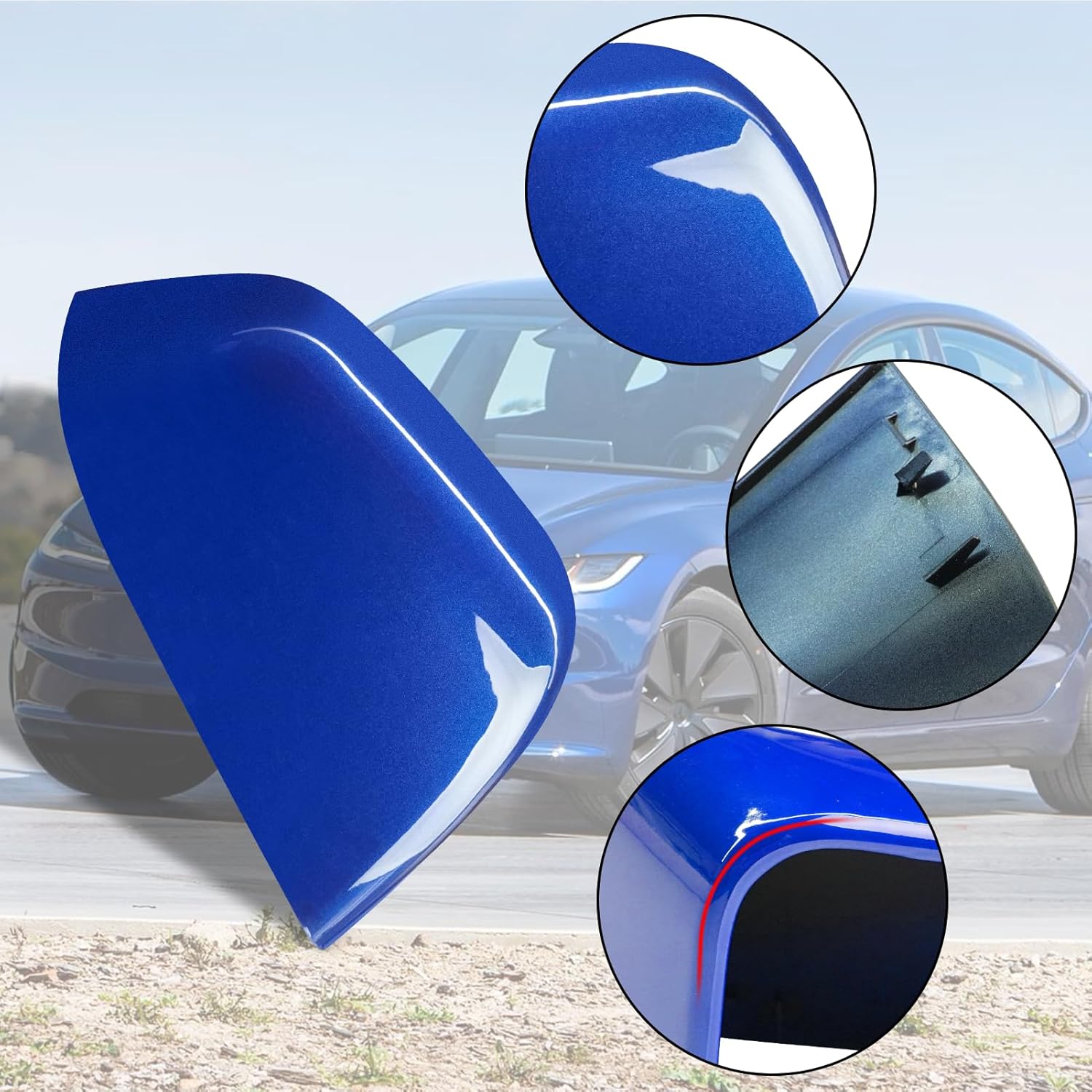 YDSSTORE Compatible with Tesla Model 3 Side Mirror Cover Replacement 2017 2018 2019 2020 2021 2022 2023 2024. Passenger Side Rear View Mirror Cover. Door Mirror Cover Caps for Model 3 Accessories(Blue)-autoydsstore