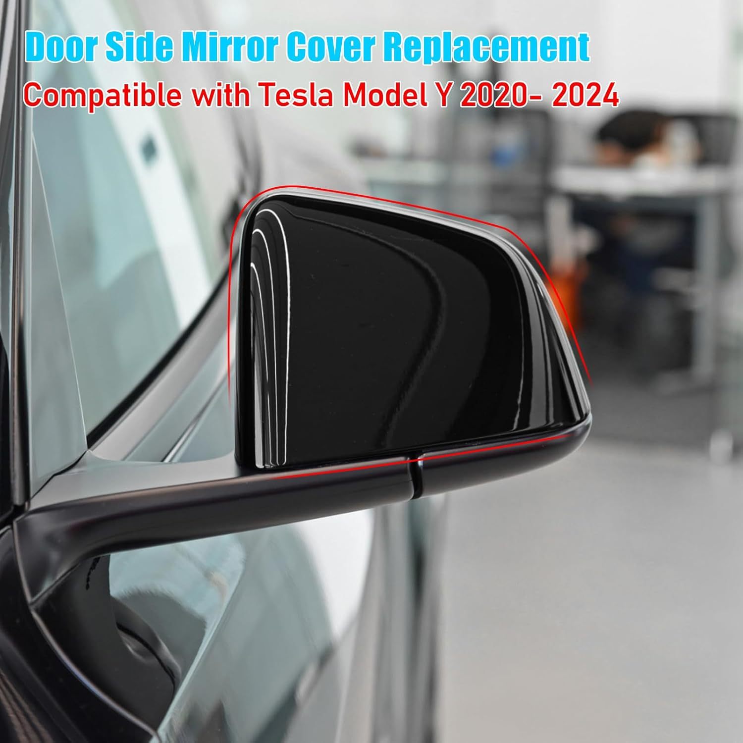 Tesla Model Y Mirror Covers (2020-2024)Black.Driver & Passenger Side|YDSSTORE