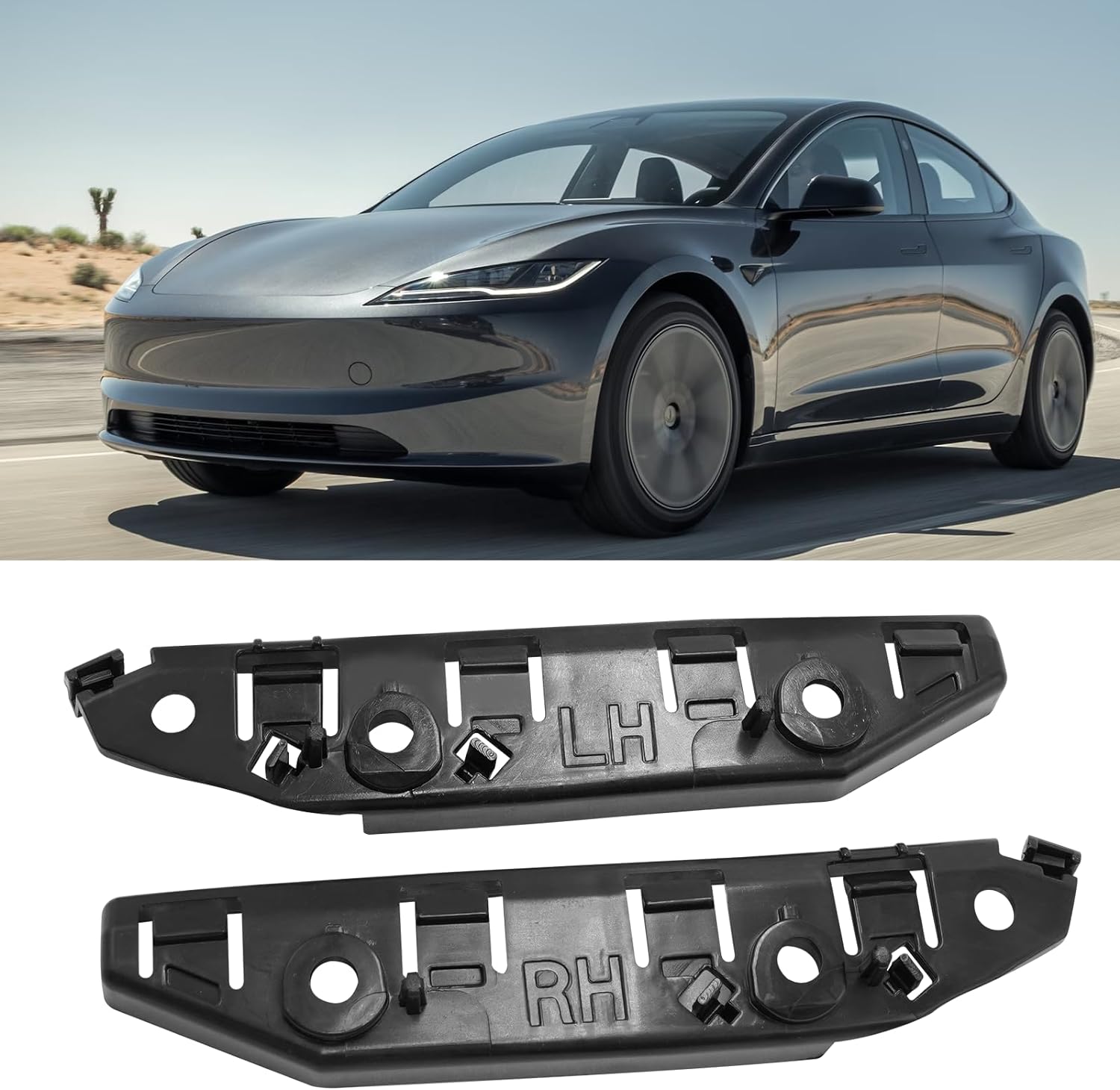 For Tesla Model 3 Front Bumper Bracket 1084181-00-E 1084182-00-E. Left & Right Front Fender Retainers Bracket Holder | YDSSTORE-autoydsstore