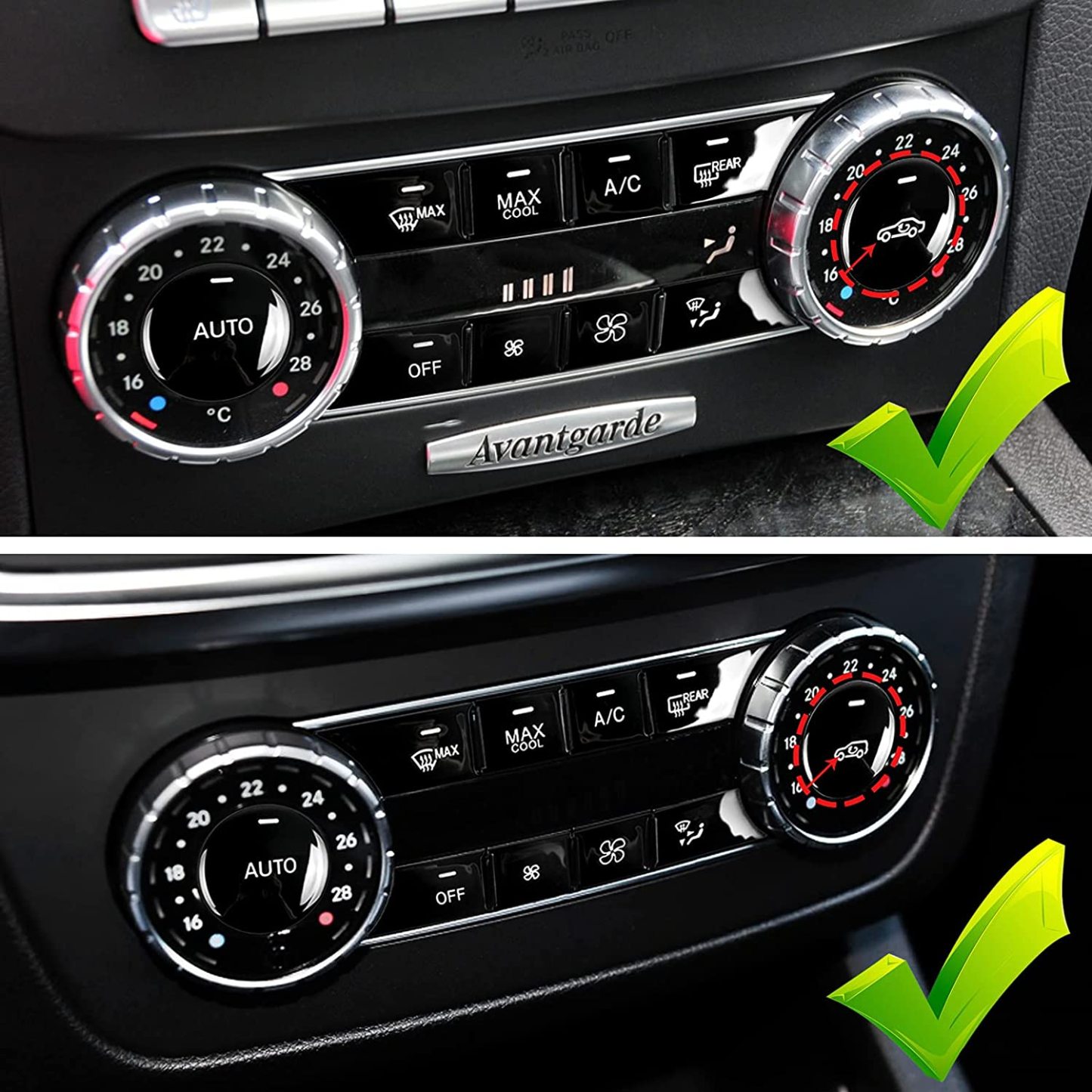 11PCS-For Mercedes Benz A/C Climate Control Button Covers | YDSSTORE