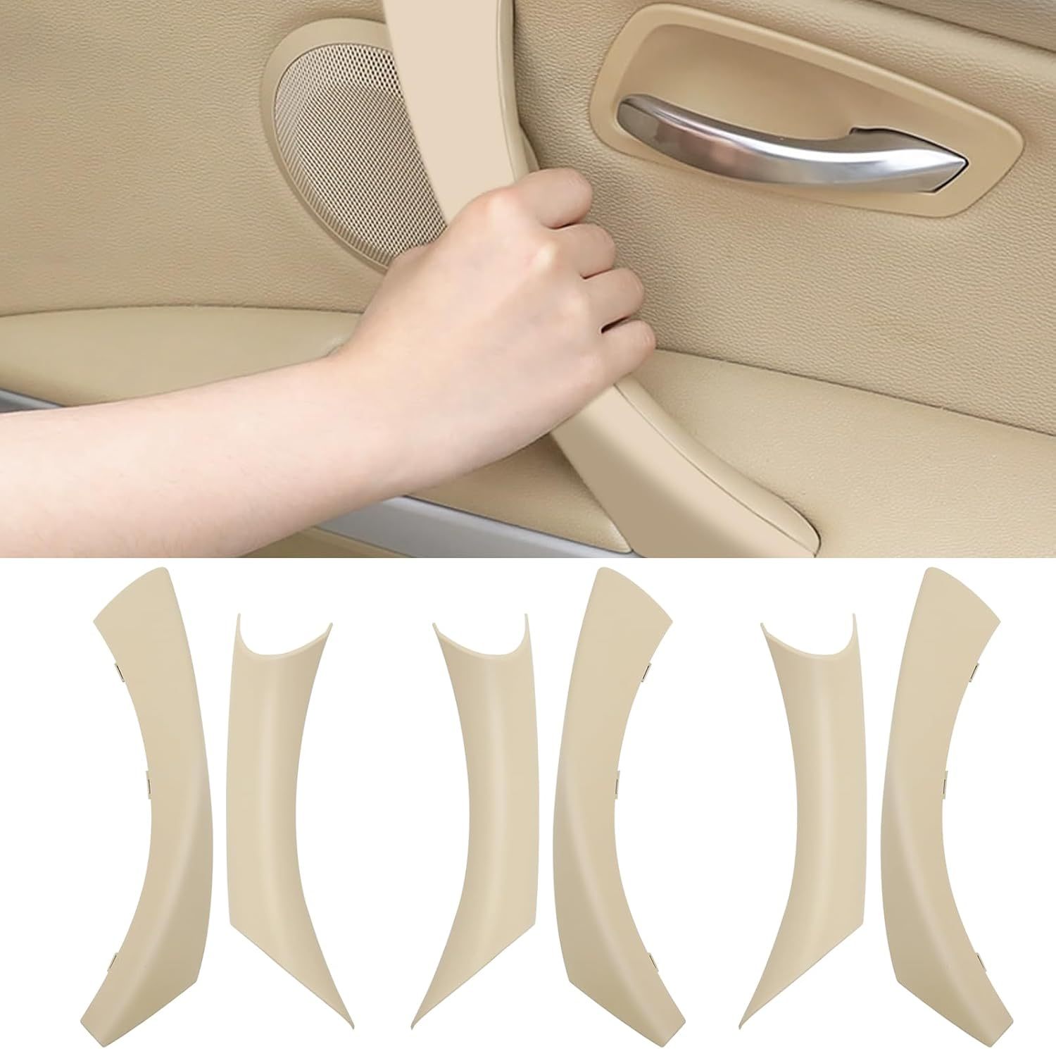 For BMW 3  E90/E91 Door Handle Covers 6PCS  Left and Right Passenger Side |YDSSTORE