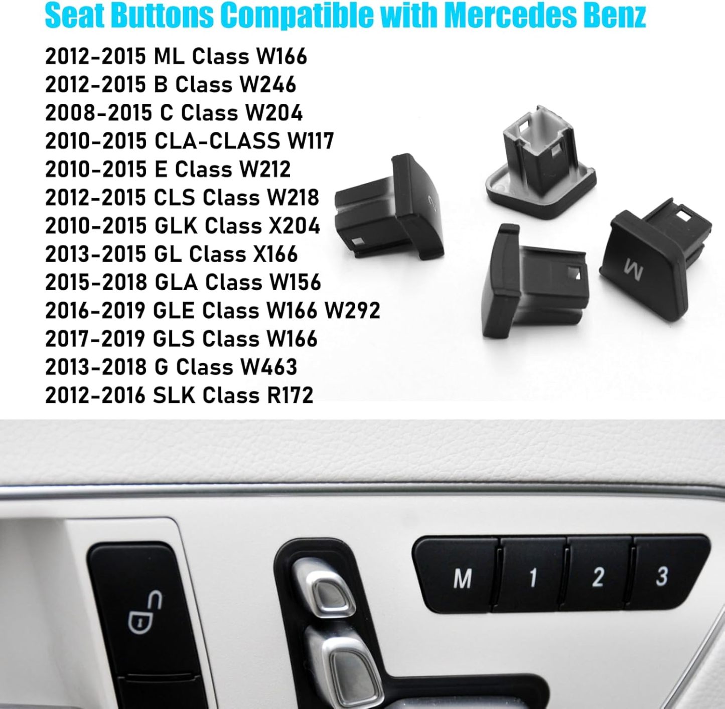 Seat Memory Button Replacement For Mercedes Benz C E ML CLA GLK GL CLS GLA GLE GLS (Left) | YDSSTORE