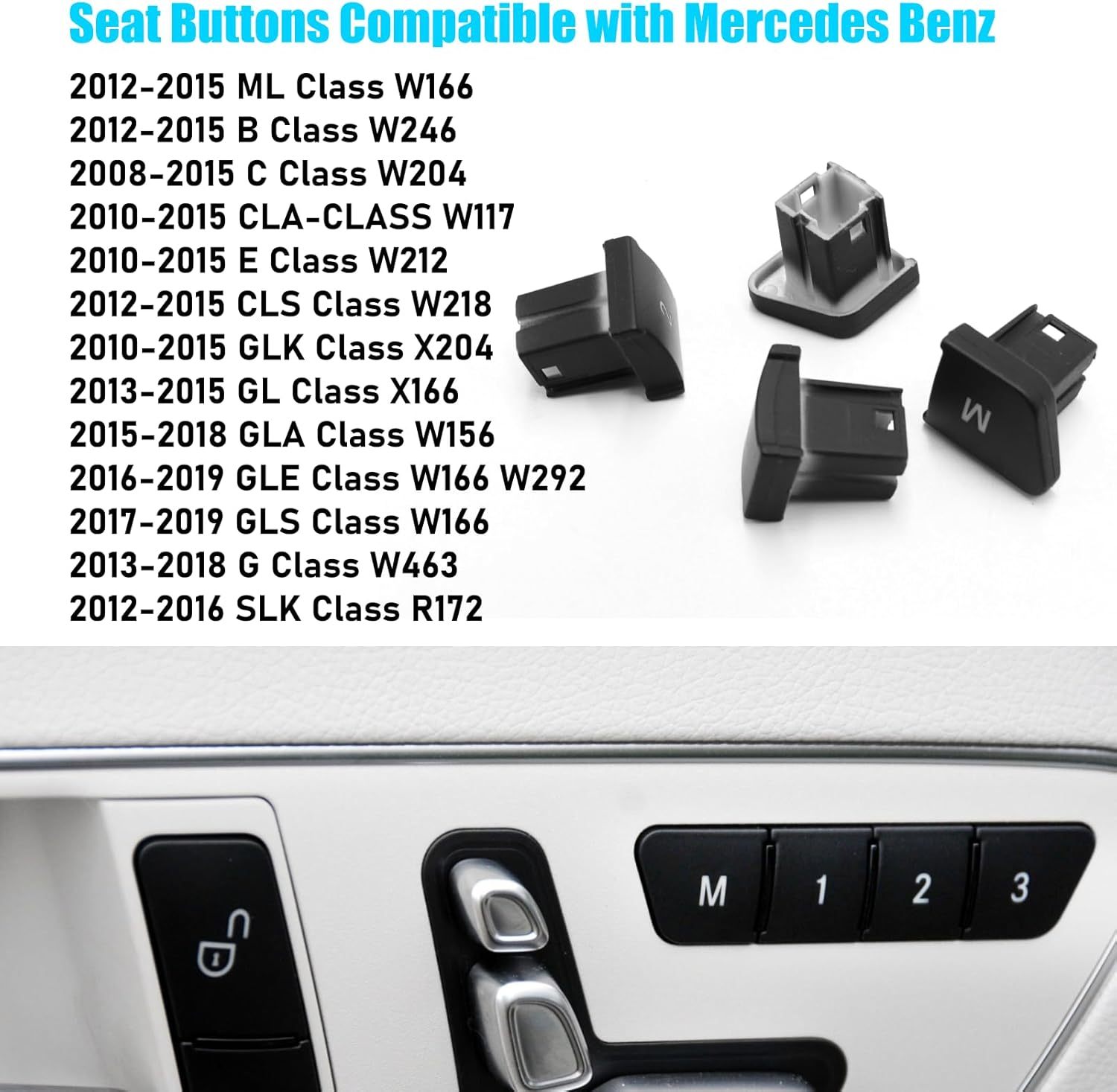 Seat Memory Button Replacement For Mercedes Benz C E ML CLA GLK GL CLS GLA GLE GLS (Left) | YDSSTORE