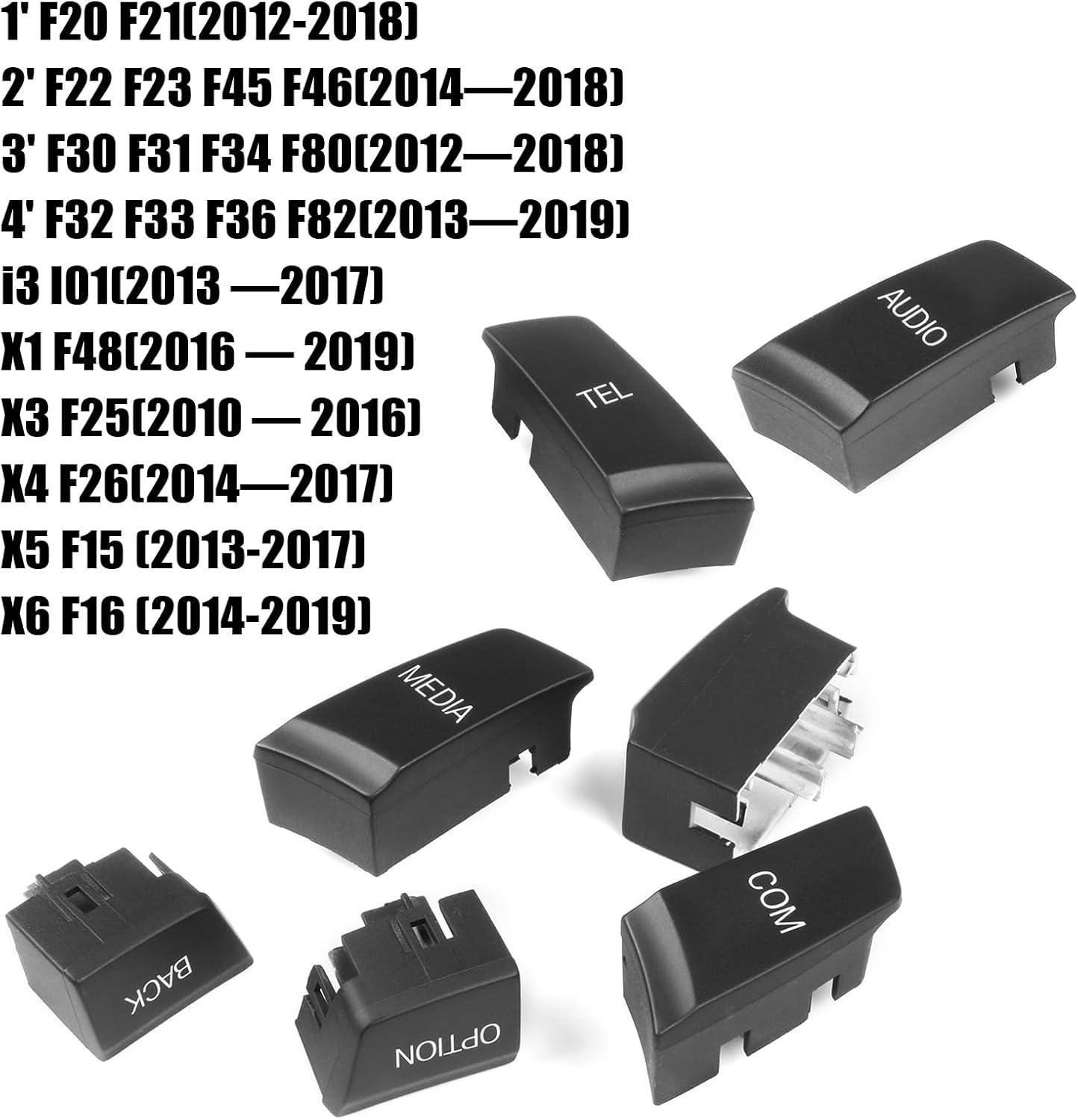 BMW iDrive Button Replacement Kit Multimedia Control Buttons for 1 Series F20 F21 2 Series F22 F23 3 Series F30 F31 F34 F80 4 Series F32 F33 F36 F82 X1 F48 X3 F25. X4 F26. X5 F15 X6 F16 (2012-2019)-autoydsstore