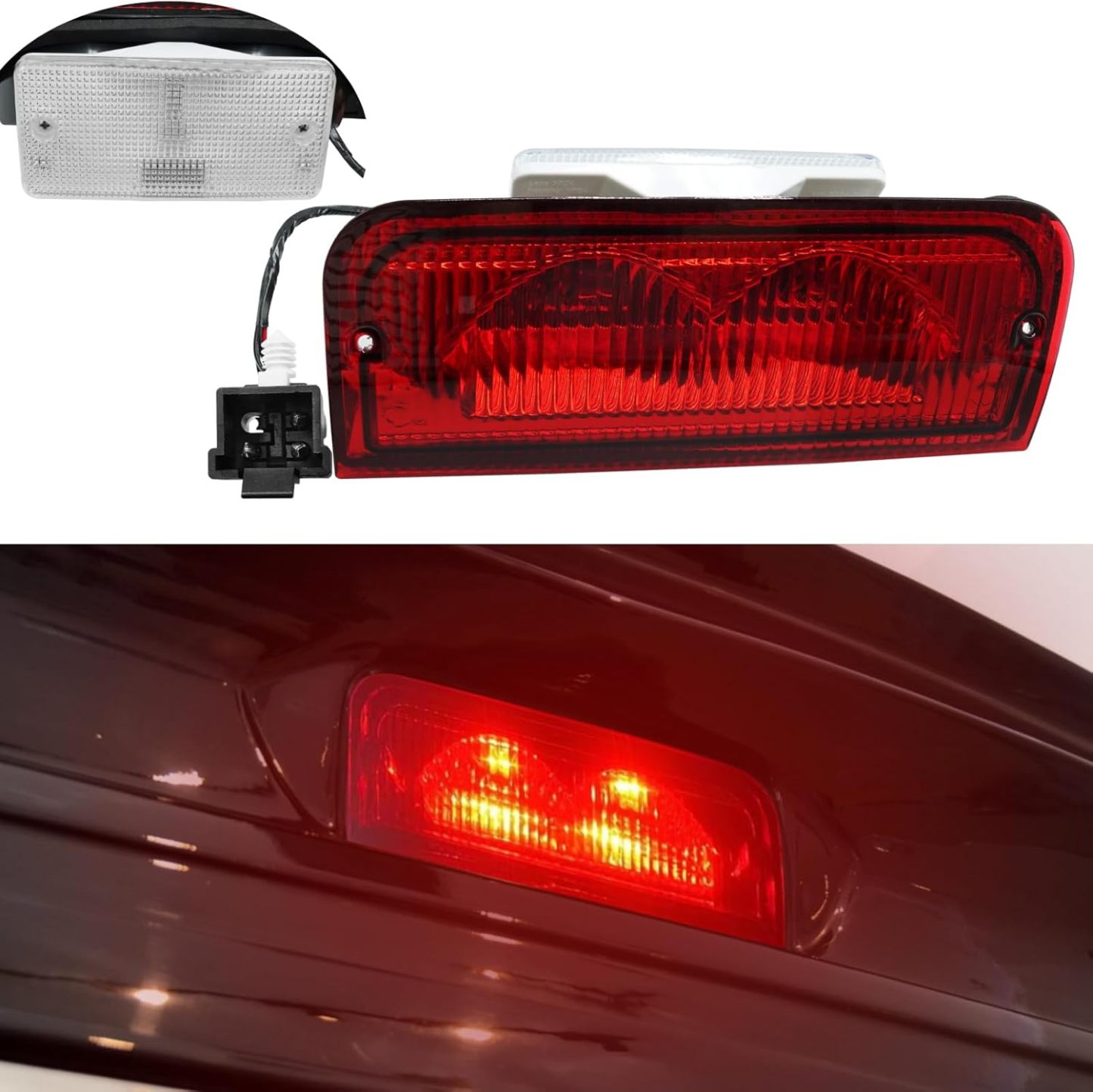 Ford E150-E450 Econoline 2007-2014 3rd Brake Light w/Indoor Lamp & Molded Headliner| YDSSTORE