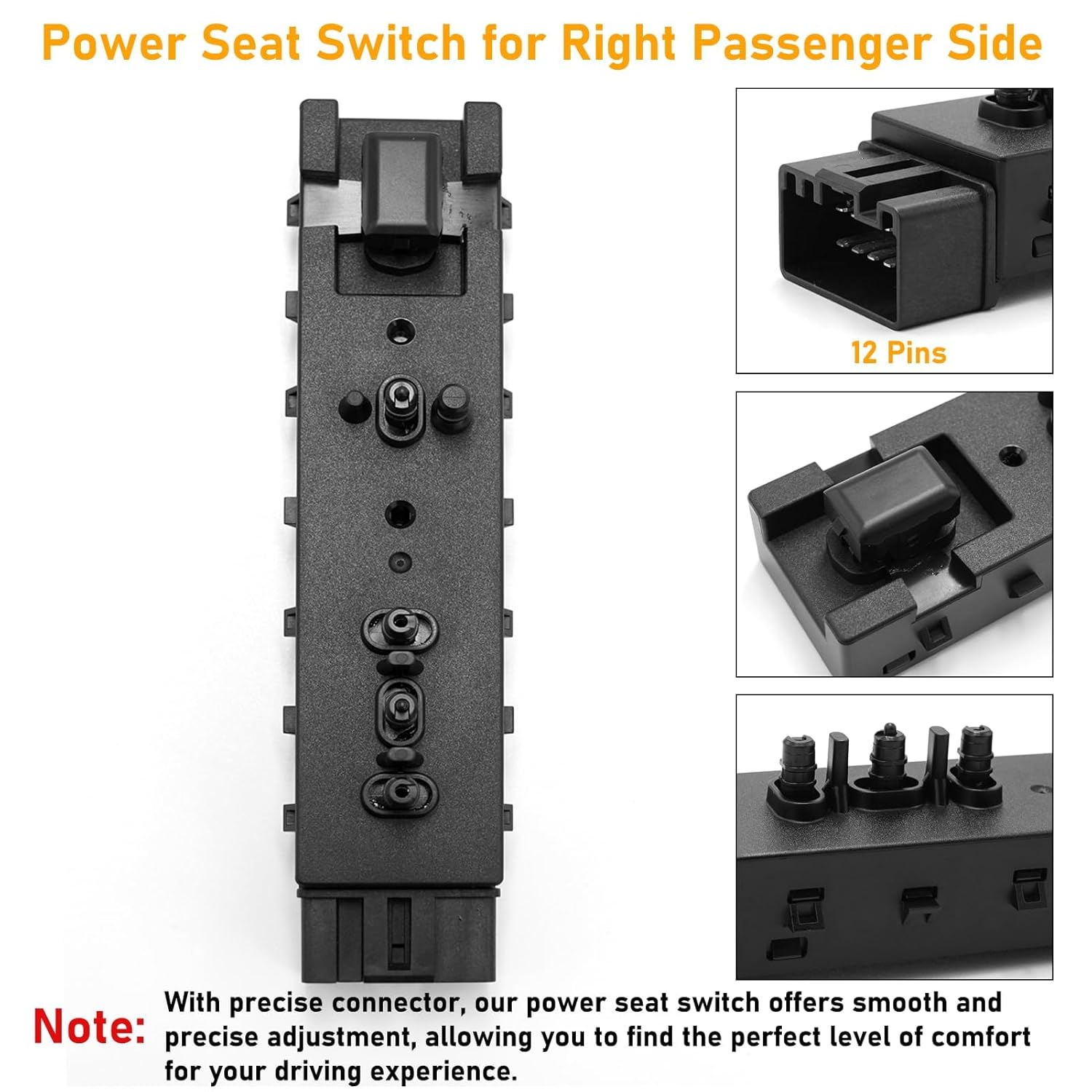 Right Passenger 10-Way Seat Adjust Switch for Ford. Lincoln. Mercury (2006-2019) - Replaces 9L3Z-14A701FA. 6H6Z-14A701FA. SW7337| YDSSTORE-autoydsstore