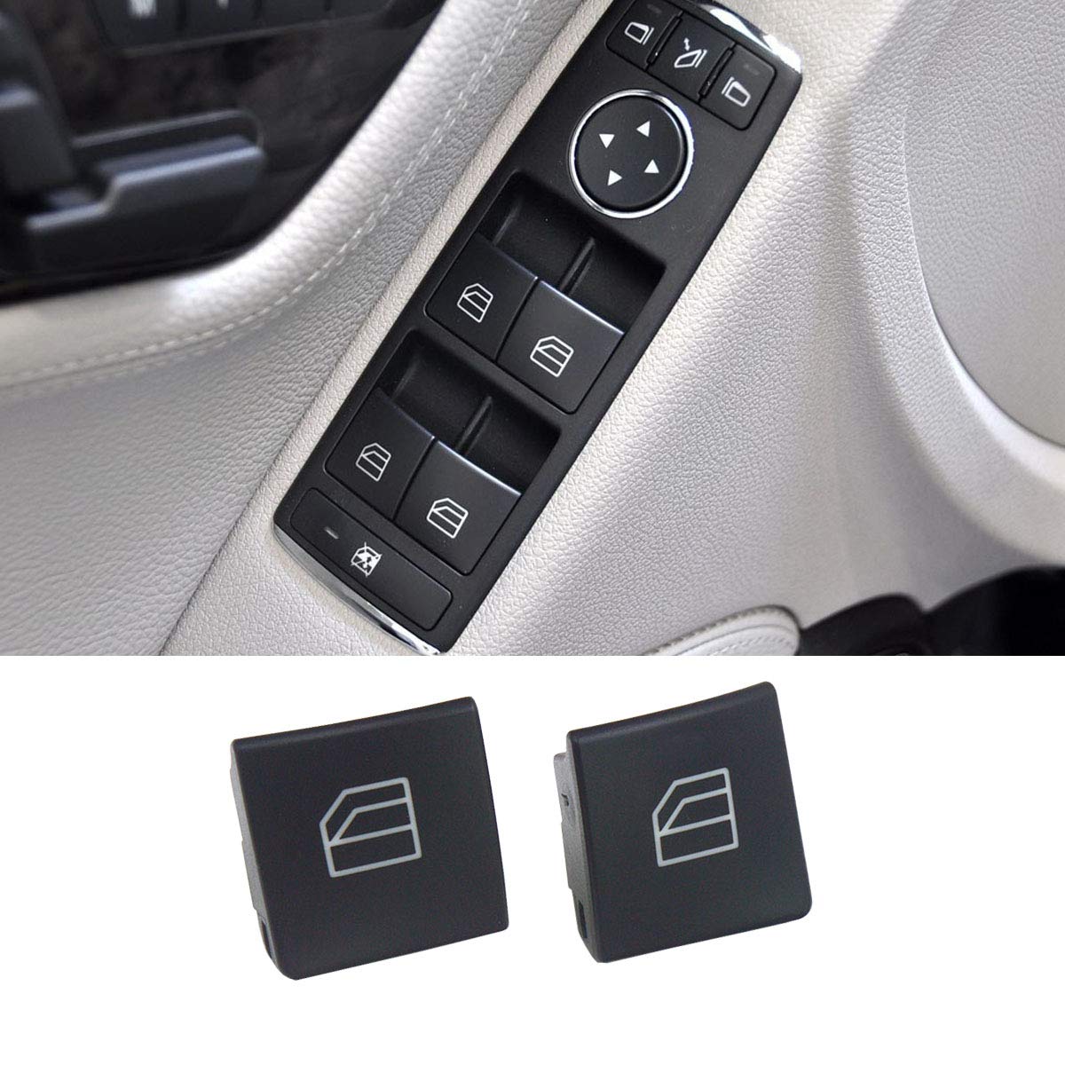 For Mercedes Benz Driver Window Switch Button Covers 2pcs  | YDSSTORE