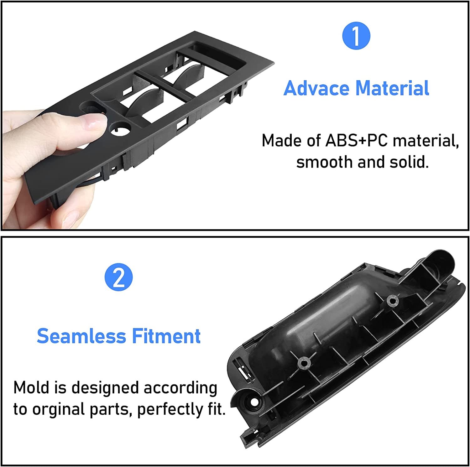 Upgraded For BMW 3 Series E90/E91 Window Switch Covers | Black | YDSSTORE