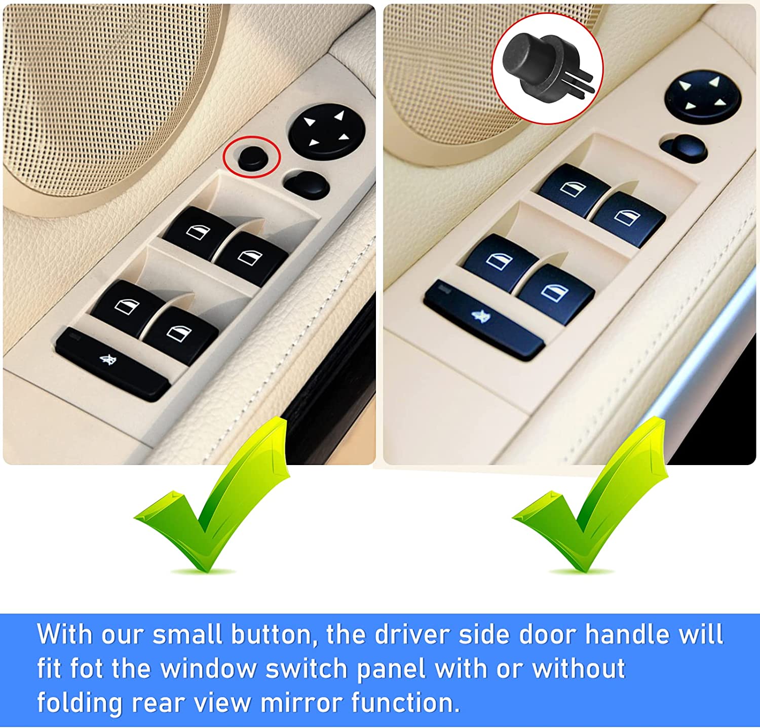 Modified For BMW 3 Series E90/E91 Window Switch Covers | Beige | YDSSTORE