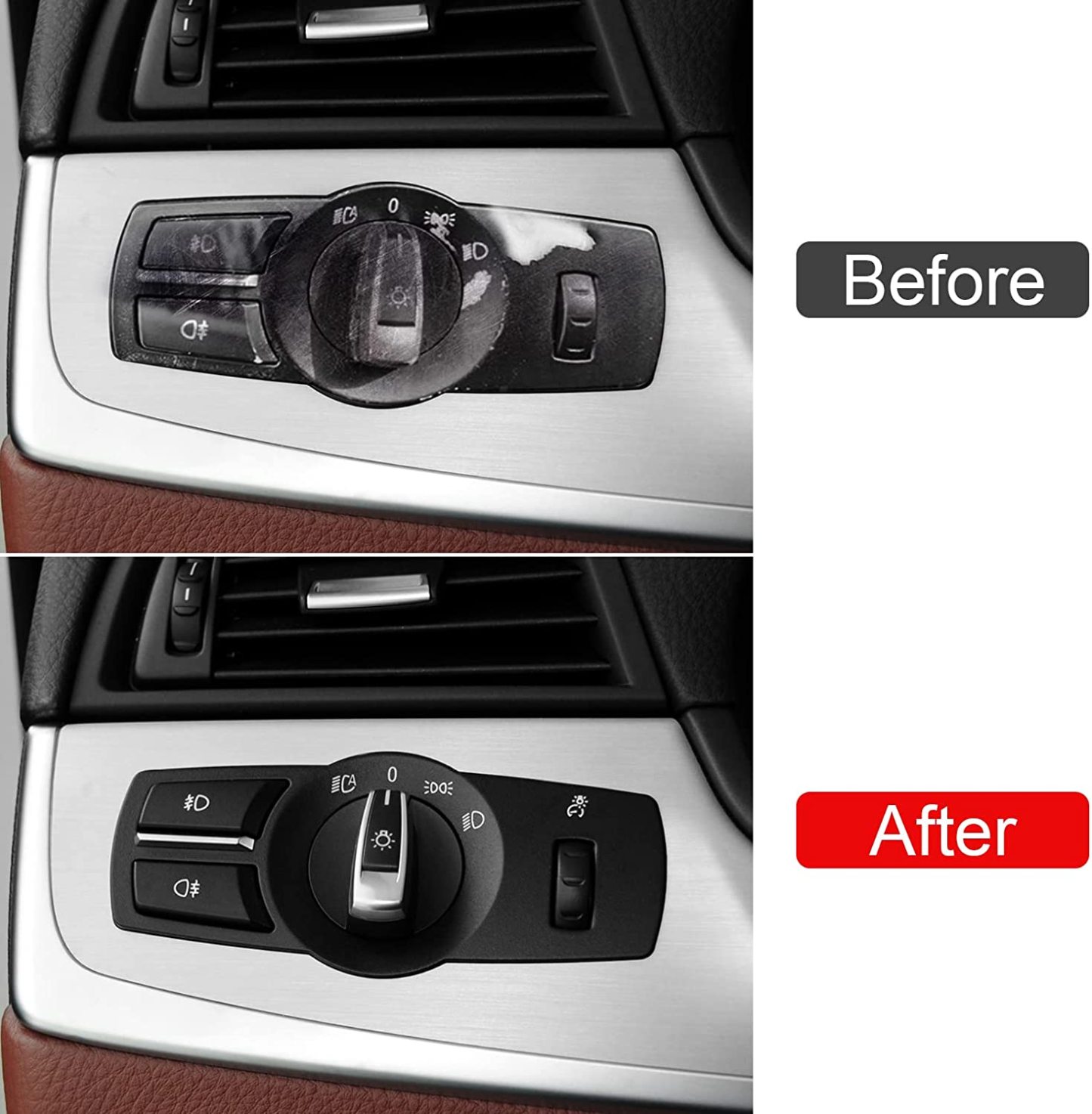 For BMW Headlight Control Switch Set | 4PCS Kit for 5 F10. 6 F12. 7 F01. X3 F25. X4 F26 | YDSSTORE