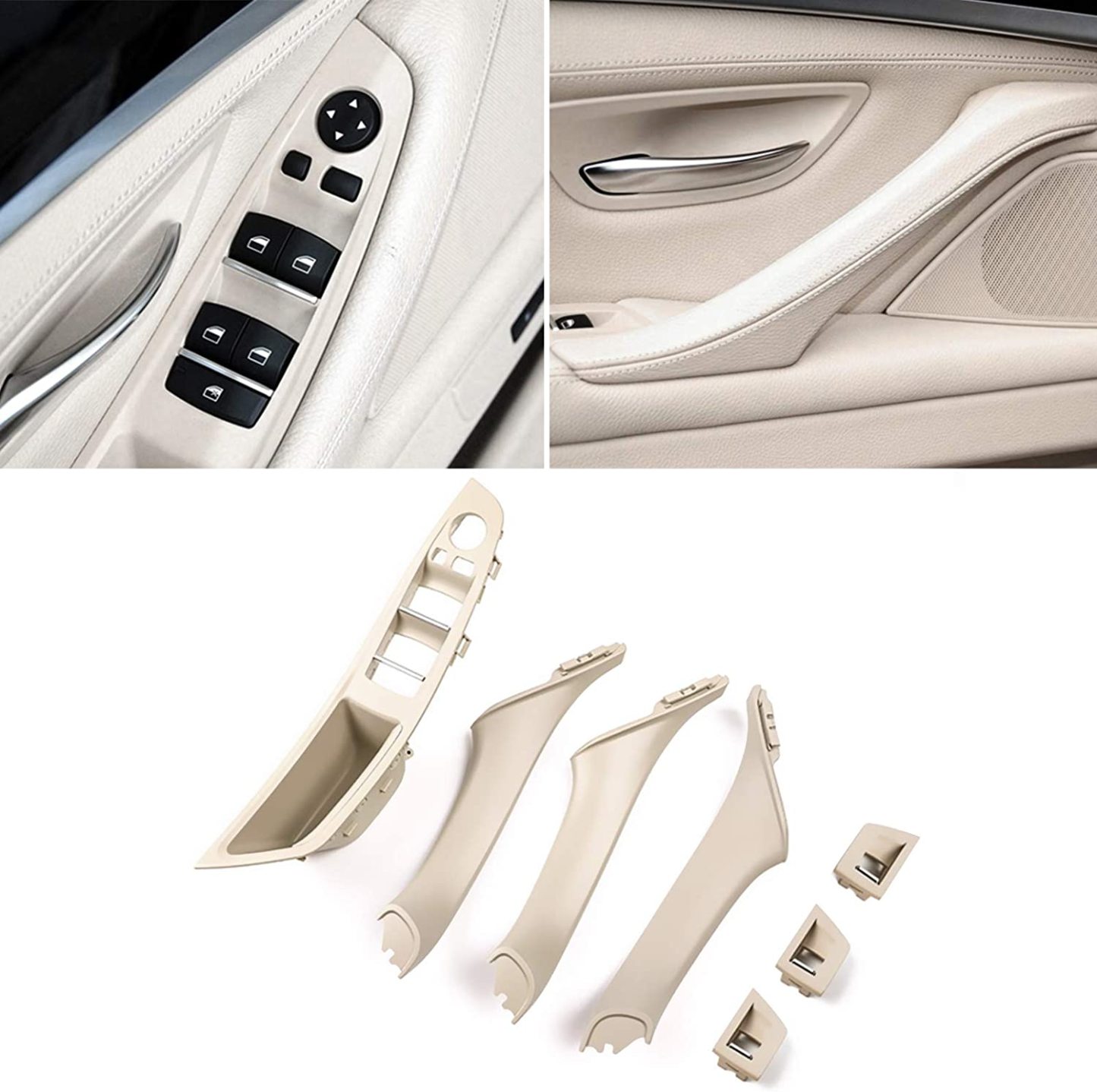 For BMW 5 Series F10/F11: Car Door Handle Kit+Window Switch Covers 7pcs | YDSSTORE