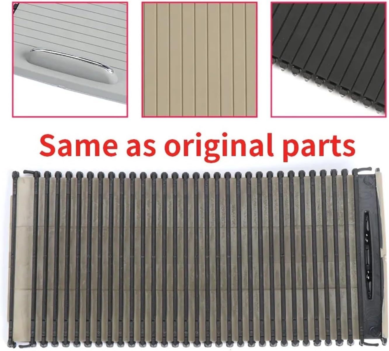 Auto Console Bekerhouder Blind Cover Rits Rolling Gordijn. for Mercedes-Benz. W204 C Klasse W212 E Klasse C180 C200 C220 E200 E260 Rolgordijn middenconsole (Size : Beige)