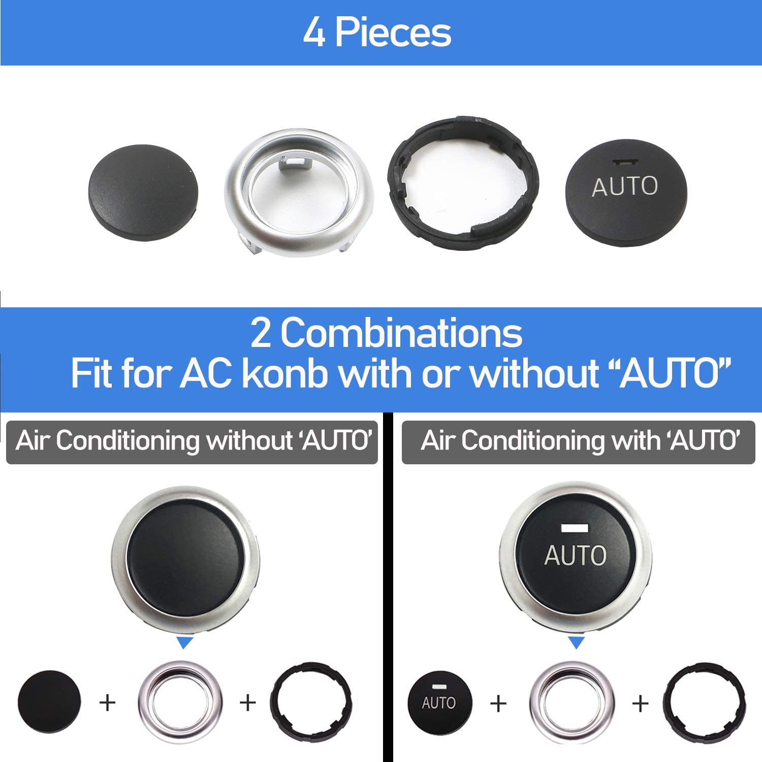 Modified for BMW 5/6/7/X5/X6 Air Conditioning Knob Button Covers | YDSSTORE