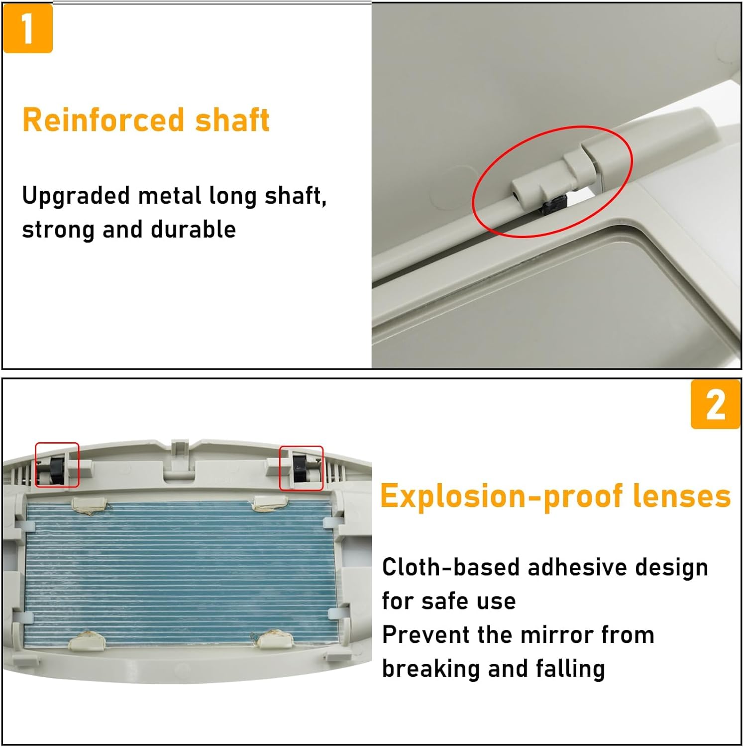 2007-2014 Mini Cooper Sun Visor Vanity Mirror Cover - Beige | R55/56/60 Replacement | YDSSTORE