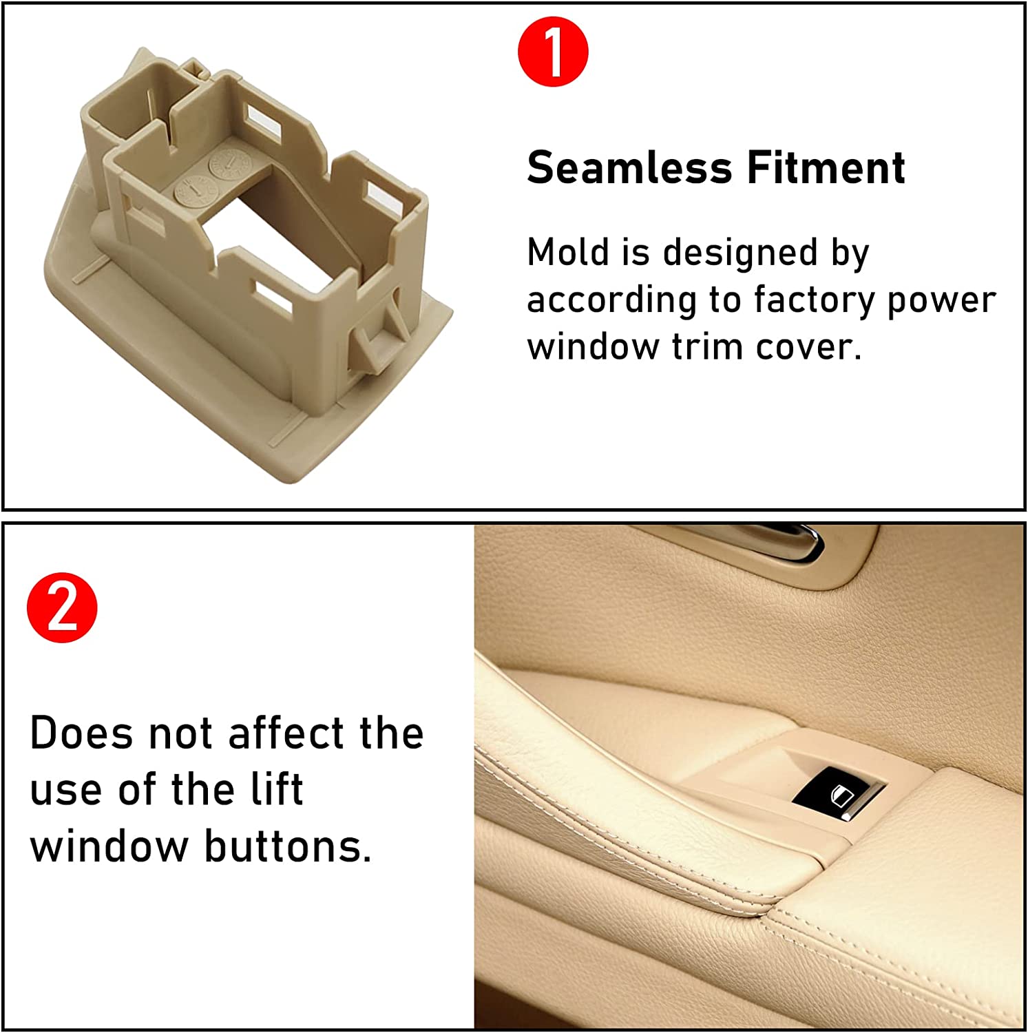 Upgraded For BMW 5 Series F10/F11 Window Switch Covers | Right | YDSSTORE