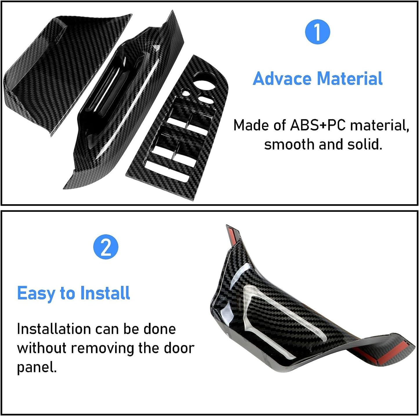 For BMW E90/E91 Driver Side Door Handle Cover - Carbon Fiber Pattern | 2004-2007 | YDSSTORE