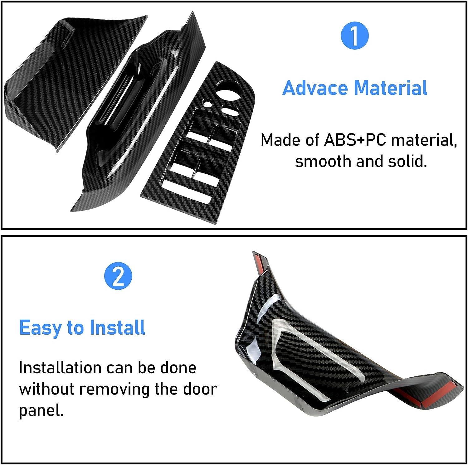 For BMW E90/E91 Driver Side Door Handle Cover - Carbon Fiber Pattern | 2004-2007 | YDSSTORE