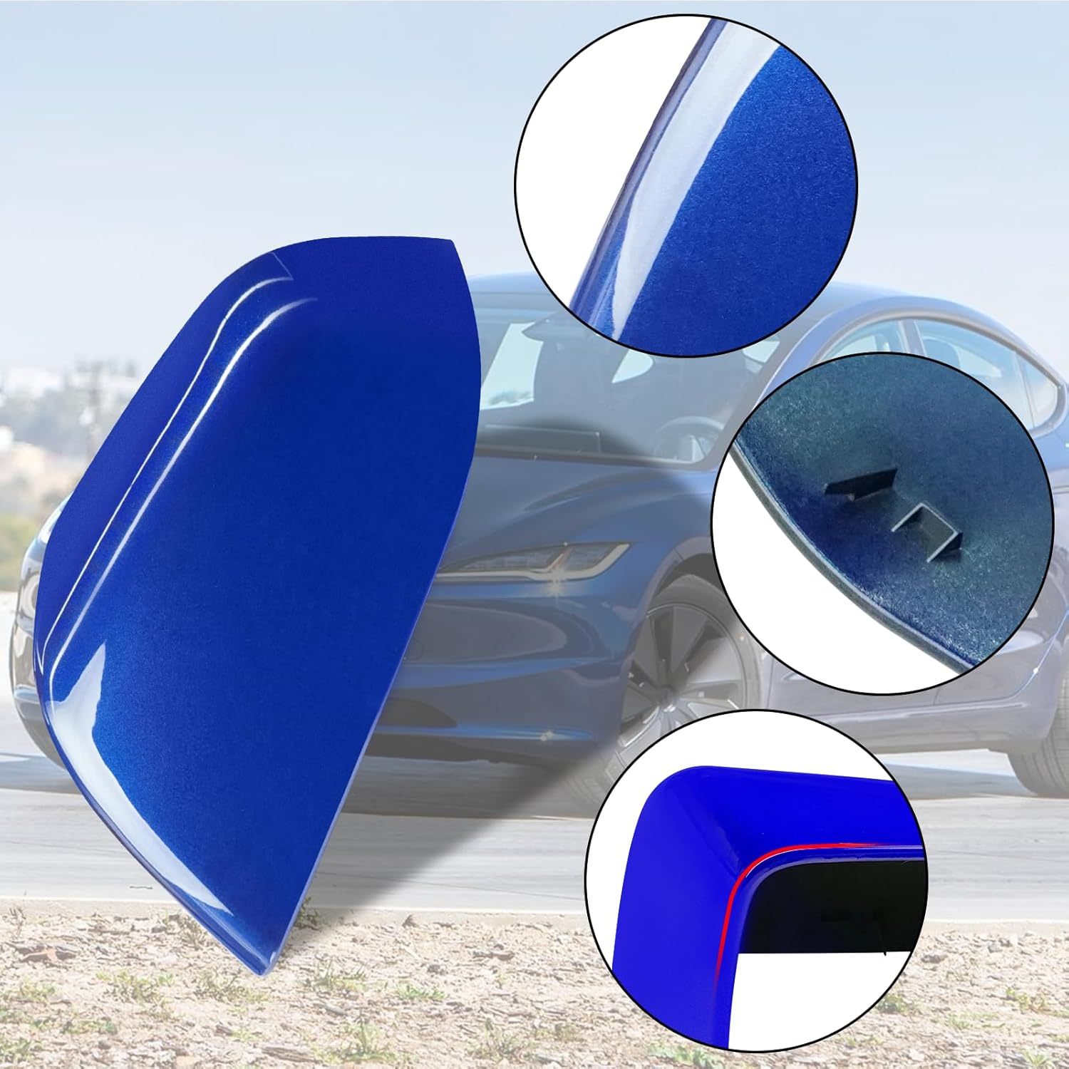 YDSSTORE Compatible with Tesla Model 3 Side Mirror Cover Replacement 2017 2018 2019 2020 2021 2022 2023 2024. Driver Side Rear View Mirror Cover. Door Mirror Cover Caps for Model 3 Accessories(Blue)-autoydsstore