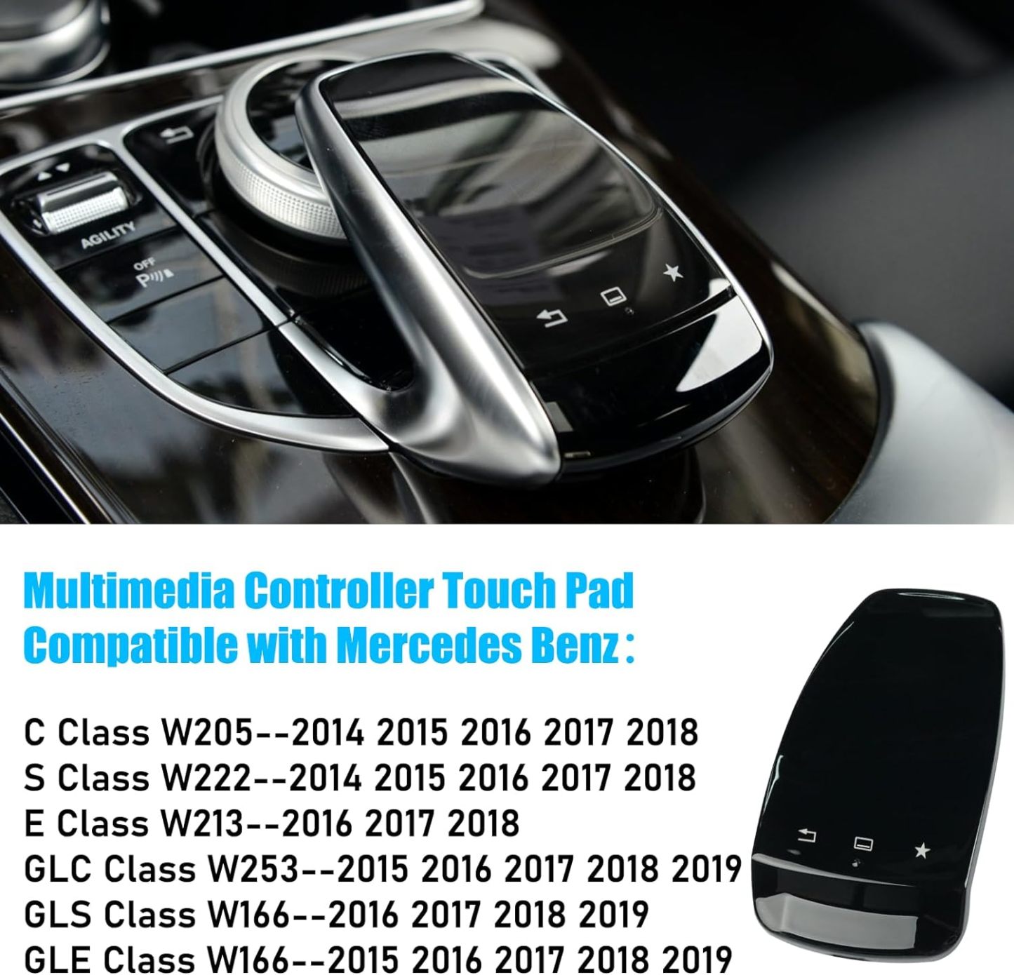 Multimedia Touchpad Cover For Mercedes Benz C E S GLC GLS GLE (C Model) | YDSSTORE