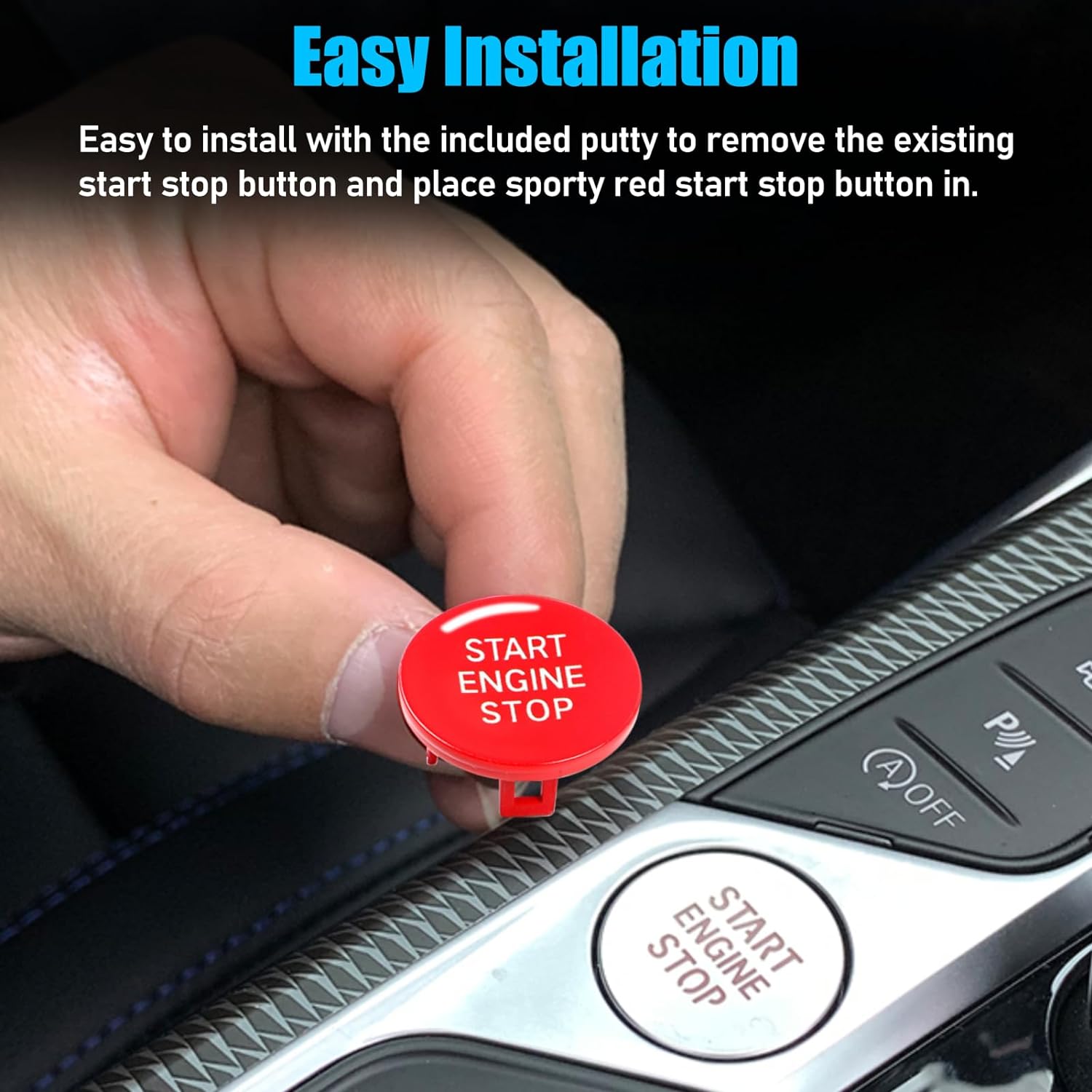 Sports Red Start Stop Button For BMW 1 2 3 8 X5 X6 X7 Z4 | YDSSTORE