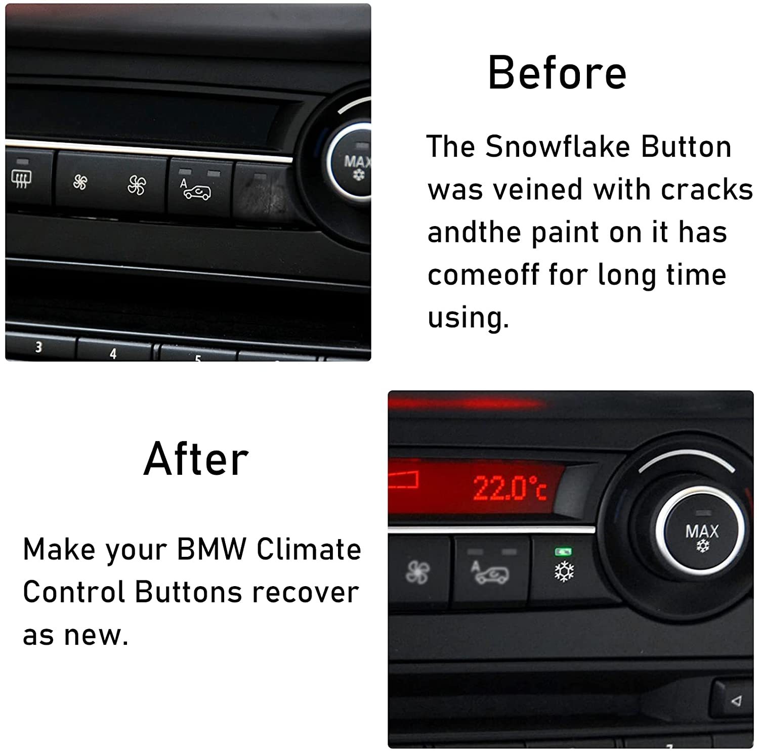Upgraded For BMW X5/X6 Air Recirculation Button/Snowflake Button Covers | YDSSTORE