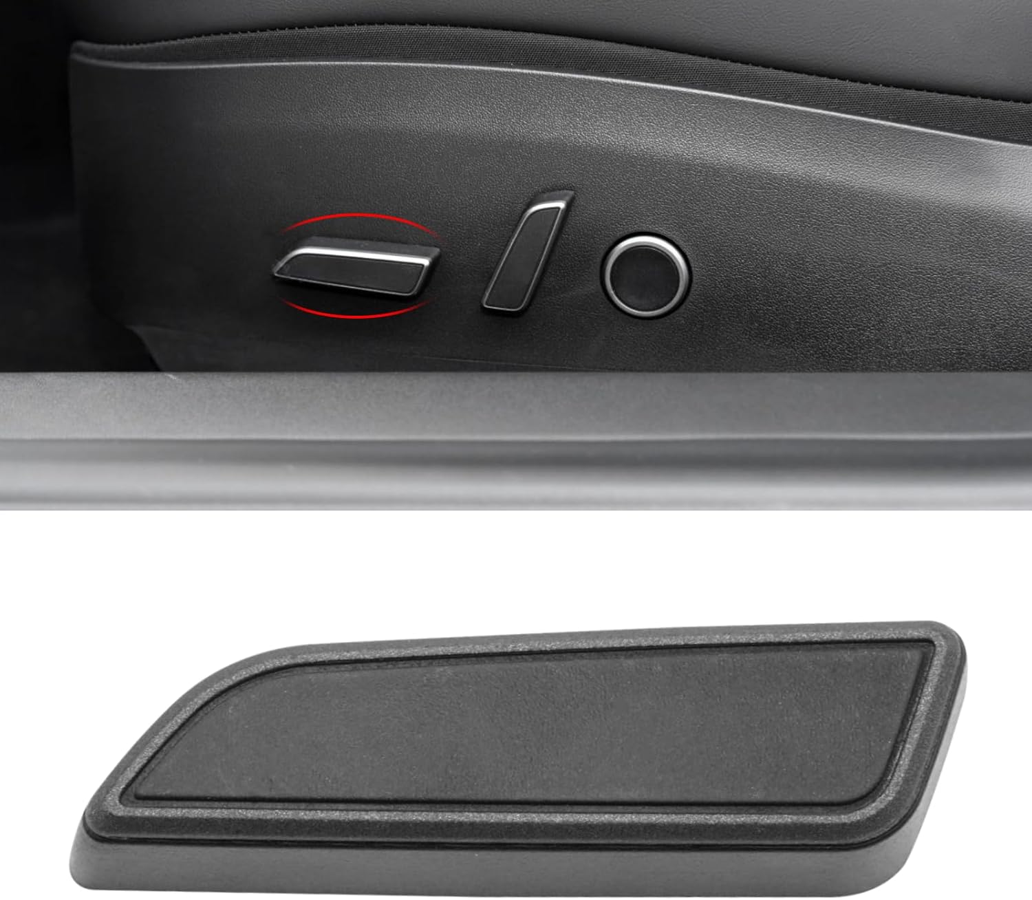 YDSSTORE Compatible with Tesla Model 3/Y Seat Adjustement Button 2021 2022 2023.Driver Side Seat Cushion Forward Button Cover for Model 3 Model Y Seat Adjust Button 1098840-01-D.Power Seat Switch Button-autoydsstore