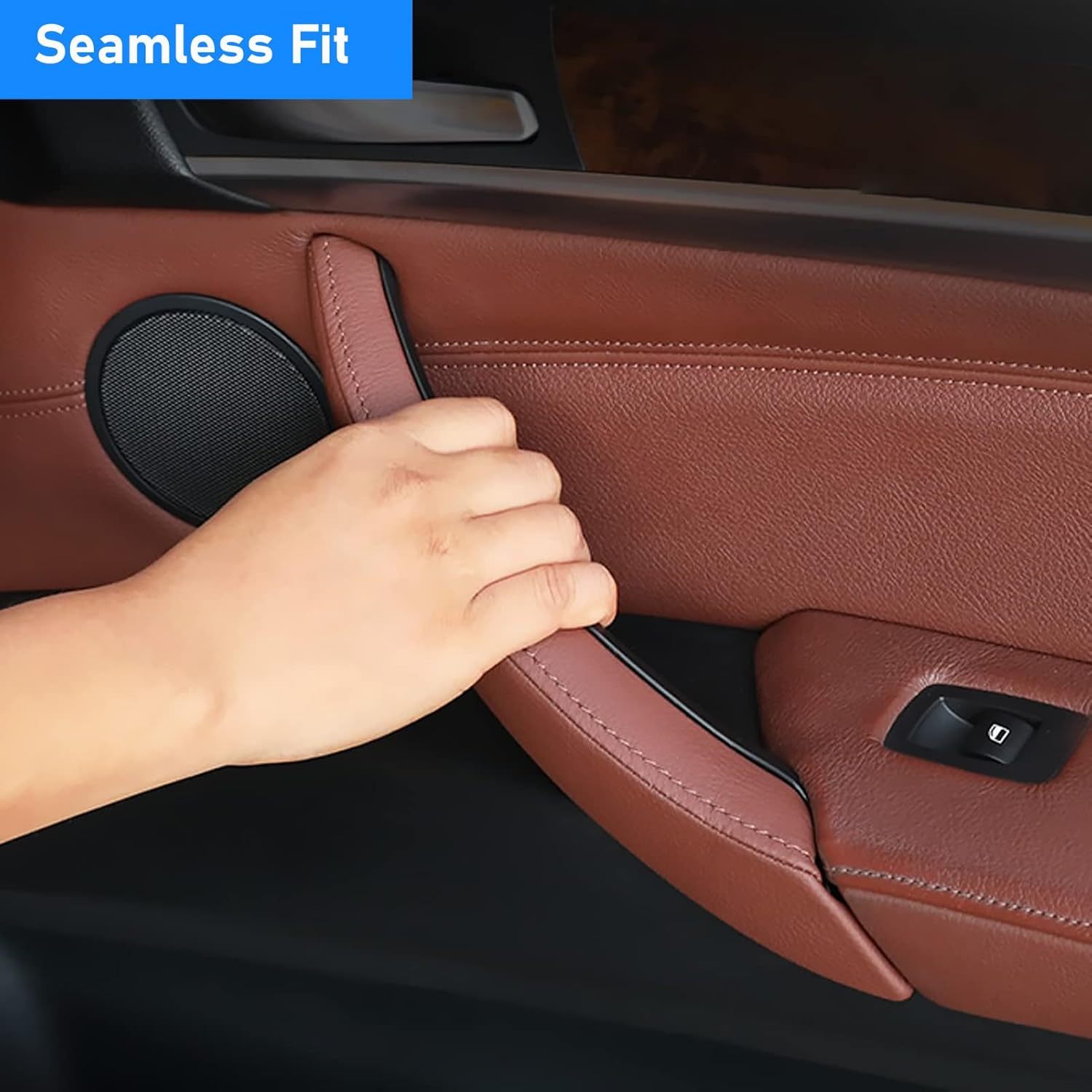 For BMW X5 E70/X6 E71 Door Handle Covers – 3PCS Set for BMW X5 E70 (2008-2013) & X6 E71/E72 (2008-2014) Left and Right Side Interior Door Pull Handle Covers-autoydsstore