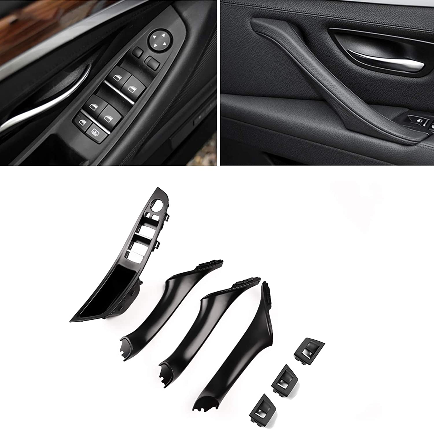 For BMW 5 Series F10/F11: Car Door Handle Kit+Window Switch Covers 7pcs | YDSSTORE