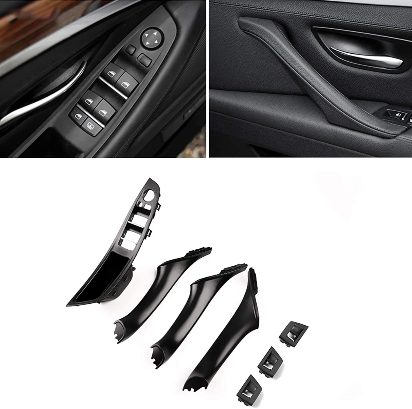 For BMW 5 Series F10/F11: Car Door Handle Kit+Window Switch Covers 7pcs | YDSSTORE