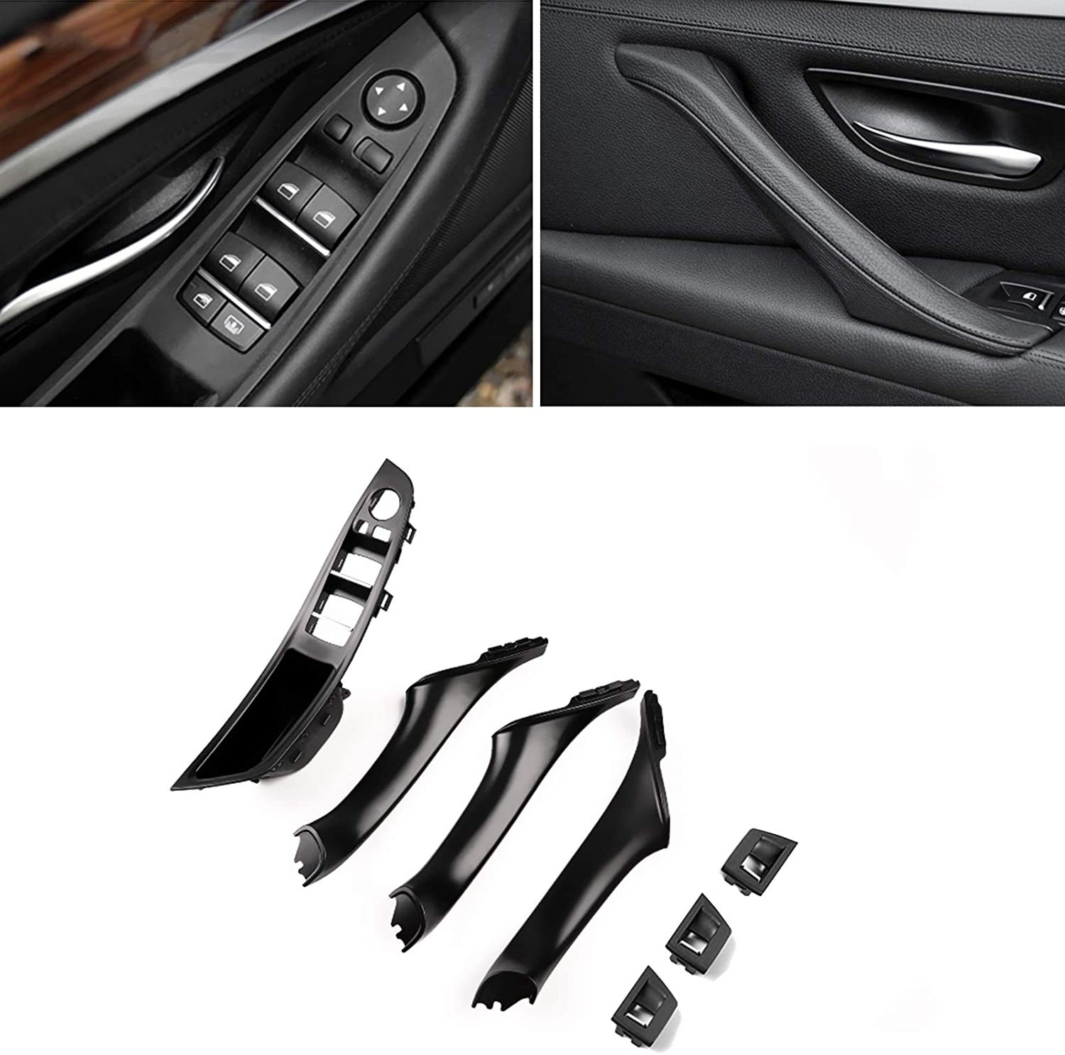 For BMW 5 Series F10/F11: Car Door Handle Kit+Window Switch Covers 7pcs | YDSSTORE