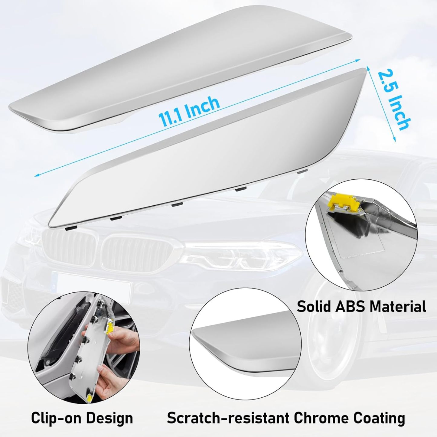 For BMW 5 Series G30/G31 Chrome Fender Vent Covers | 2017-2023 | YDSSTORE