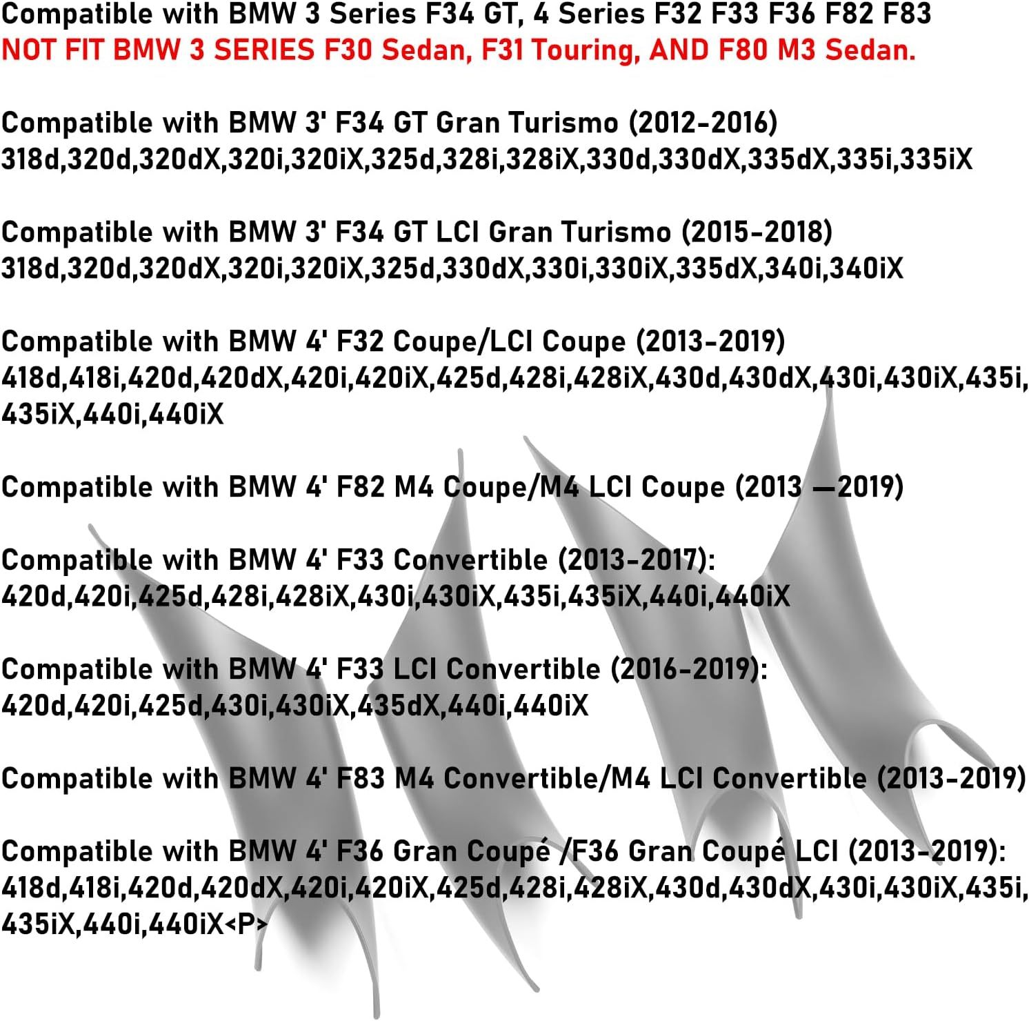 BMW Door Handle Covers (F34. F32. F33. F36. F82) - 4PCS Interior | YDSSTORE