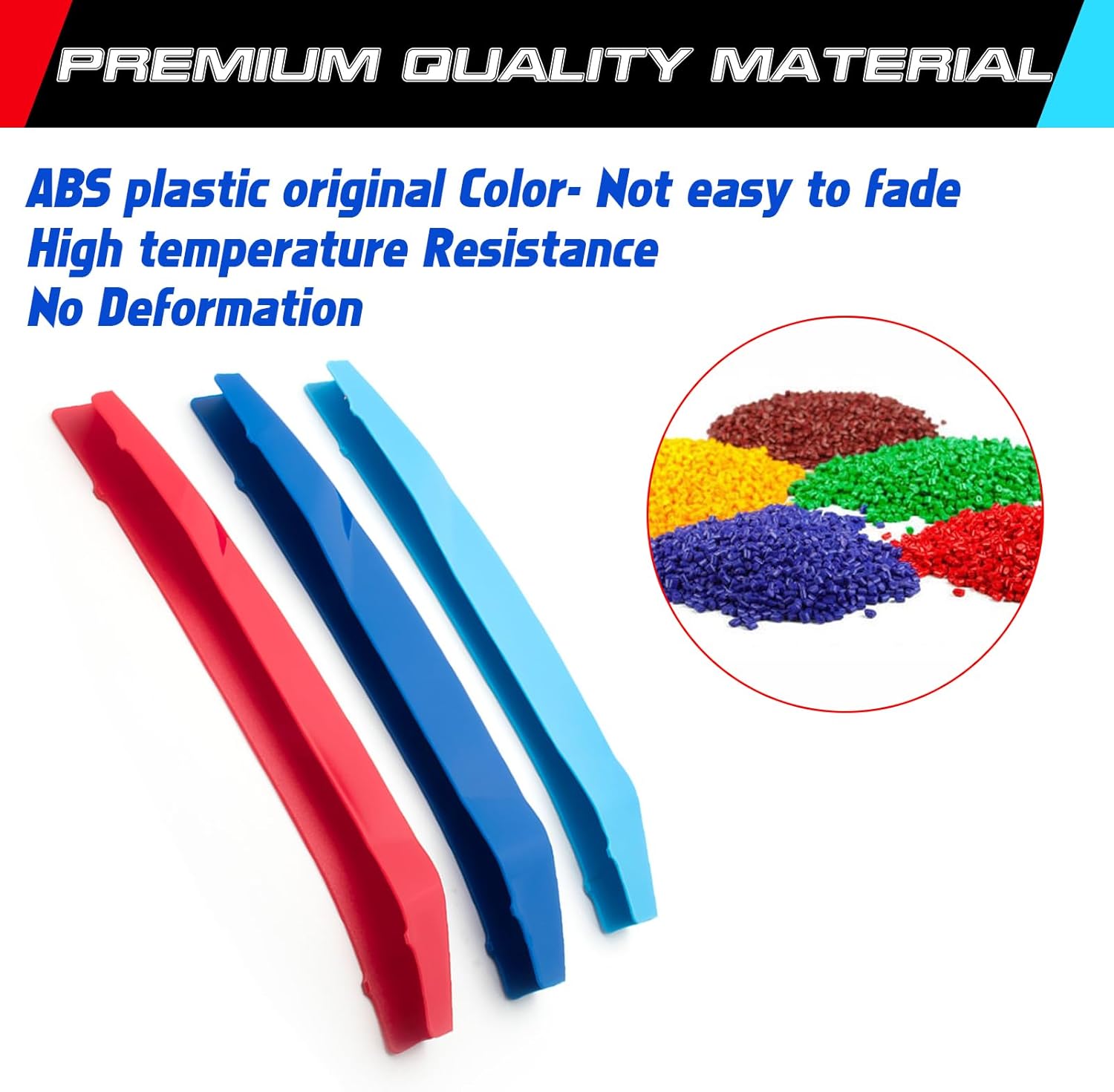 YDSSTORE  M-Colored Tri Grille Insert Trim Strips for BMW X5 G05 (2019+) | Compatible with 7-Beam Front Kidney Grilles & Night Vision Camera | Easy Clip-on Installation-autoydsstore