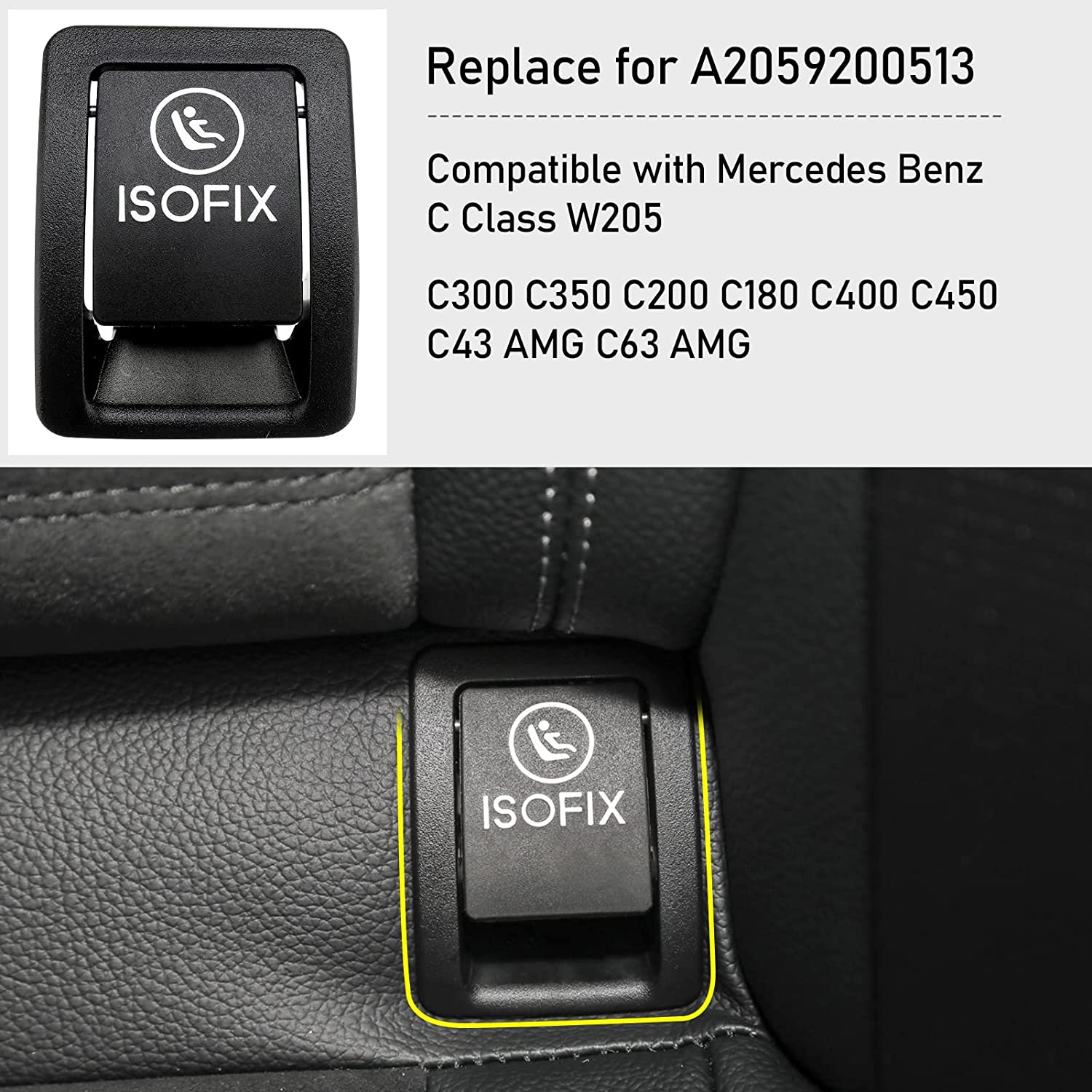 Upgraded For Mercedes Benz Isofix Child Seat Anchor Cover | YDSSTORE