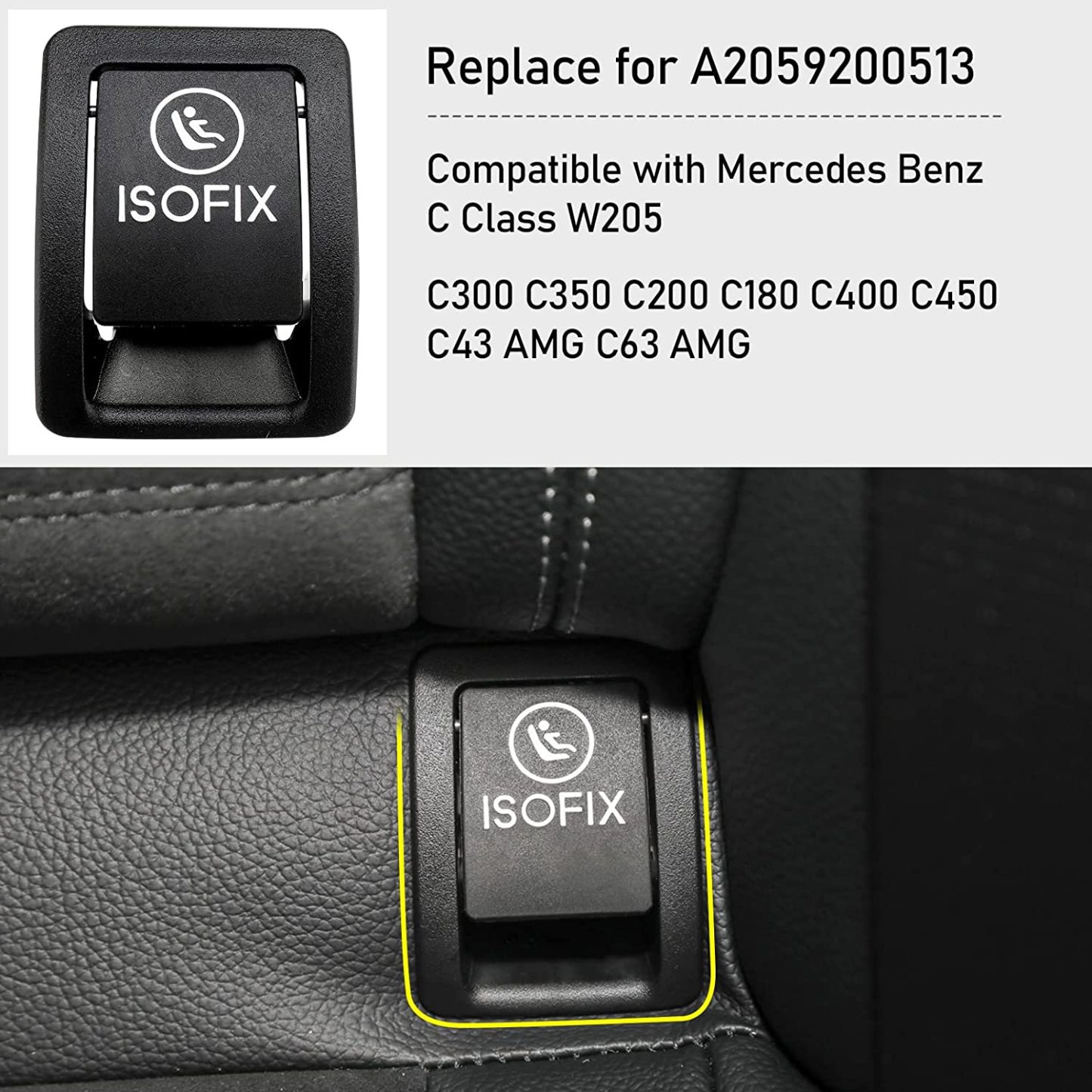 Upgraded For Mercedes Benz Isofix Child Seat Anchor Cover | YDSSTORE