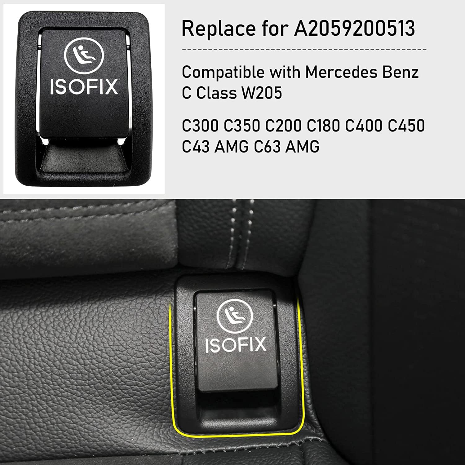 Upgraded For Mercedes Benz Isofix Child Seat Anchor Cover | YDSSTORE