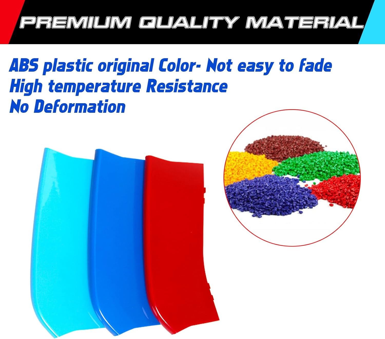 YDSSTORE  M-Colored Tri Grille Insert Trim Strips for BMW X6 F16 (2017+) | Compatible with 7-Beam Front Grilles | Easy Clip-on Installation-autoydsstore