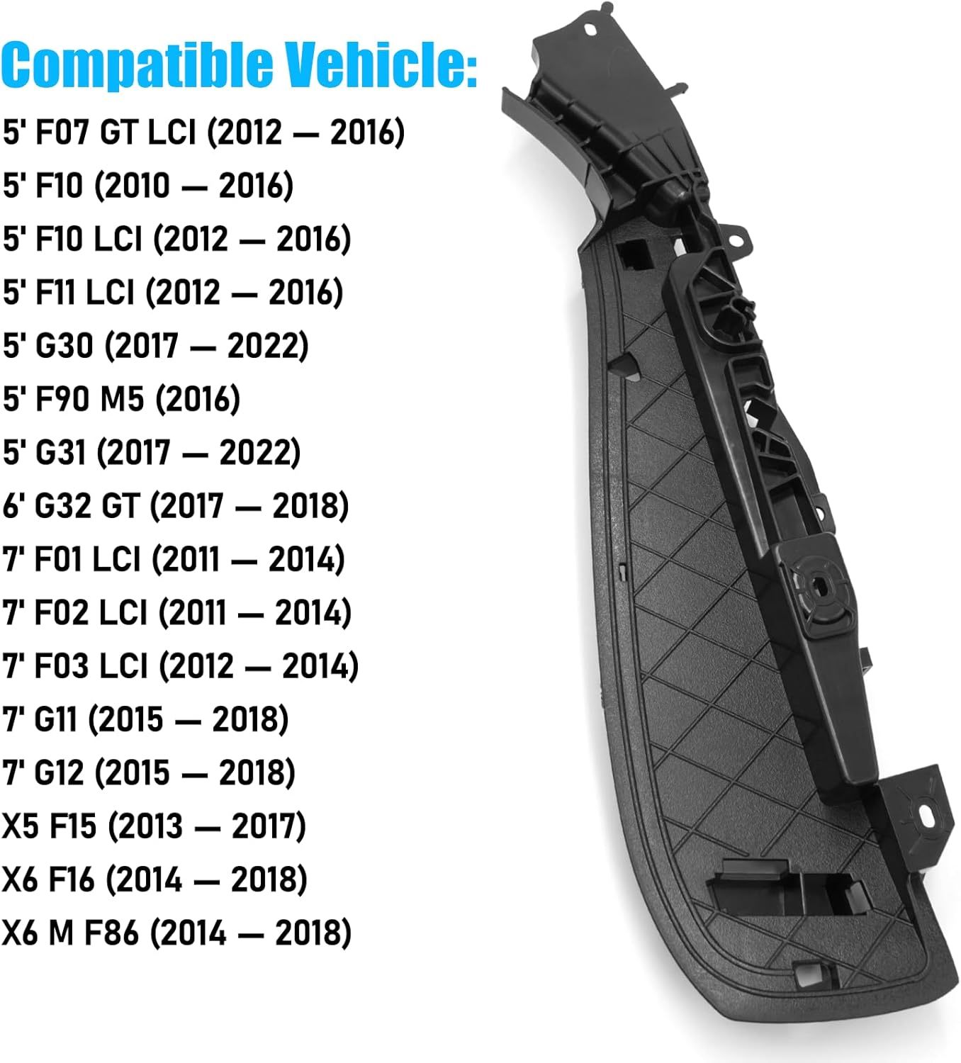 For BMW Front Seat Track Rail Cover | 5 . 6 . 7 . X5. X6 |EOM NO. 52107317458 | YDSSTORE