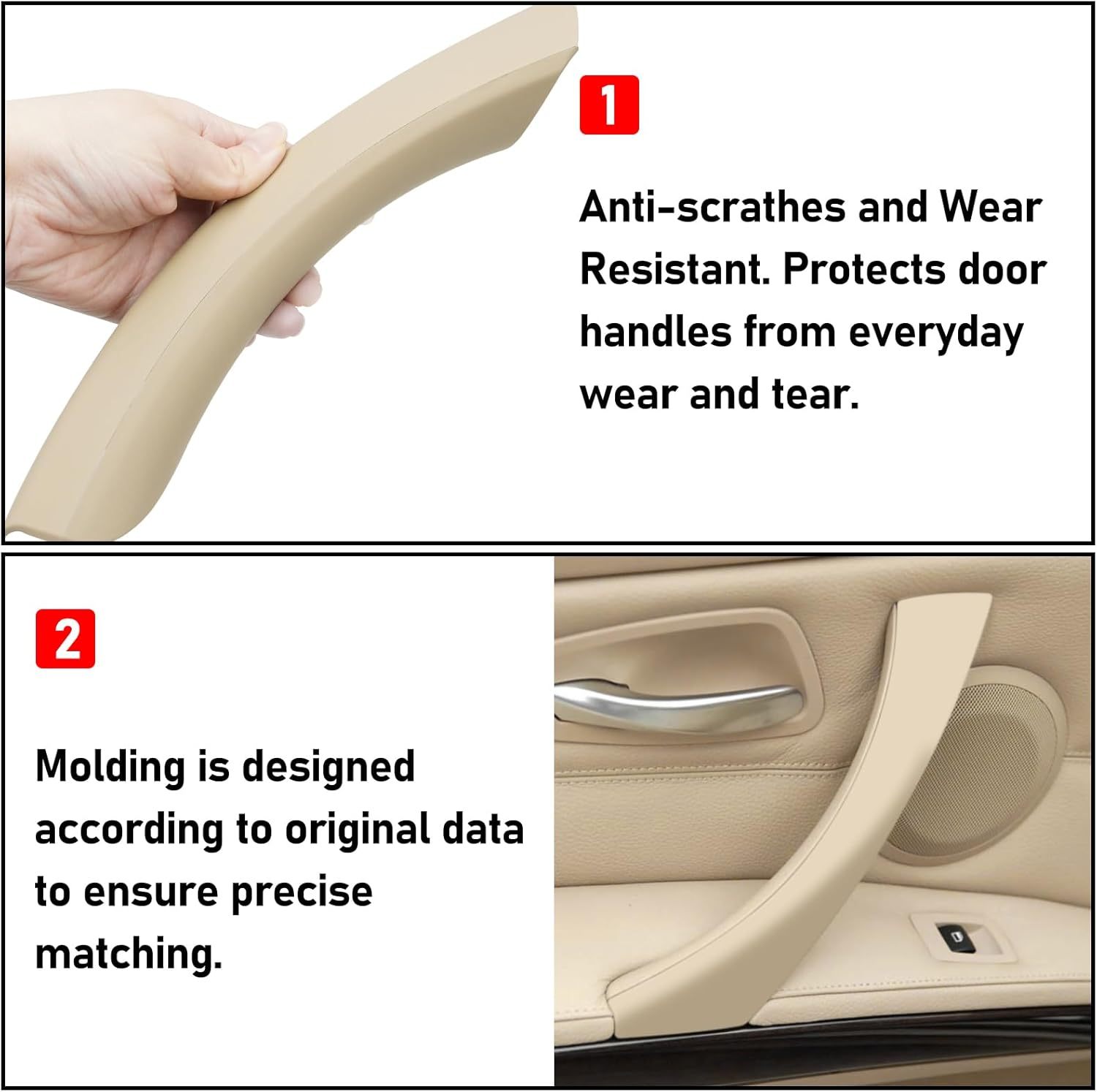 For BMW 3  E90/E91 Door Handle Covers 6PCS  Left and Right Passenger Side |YDSSTORE