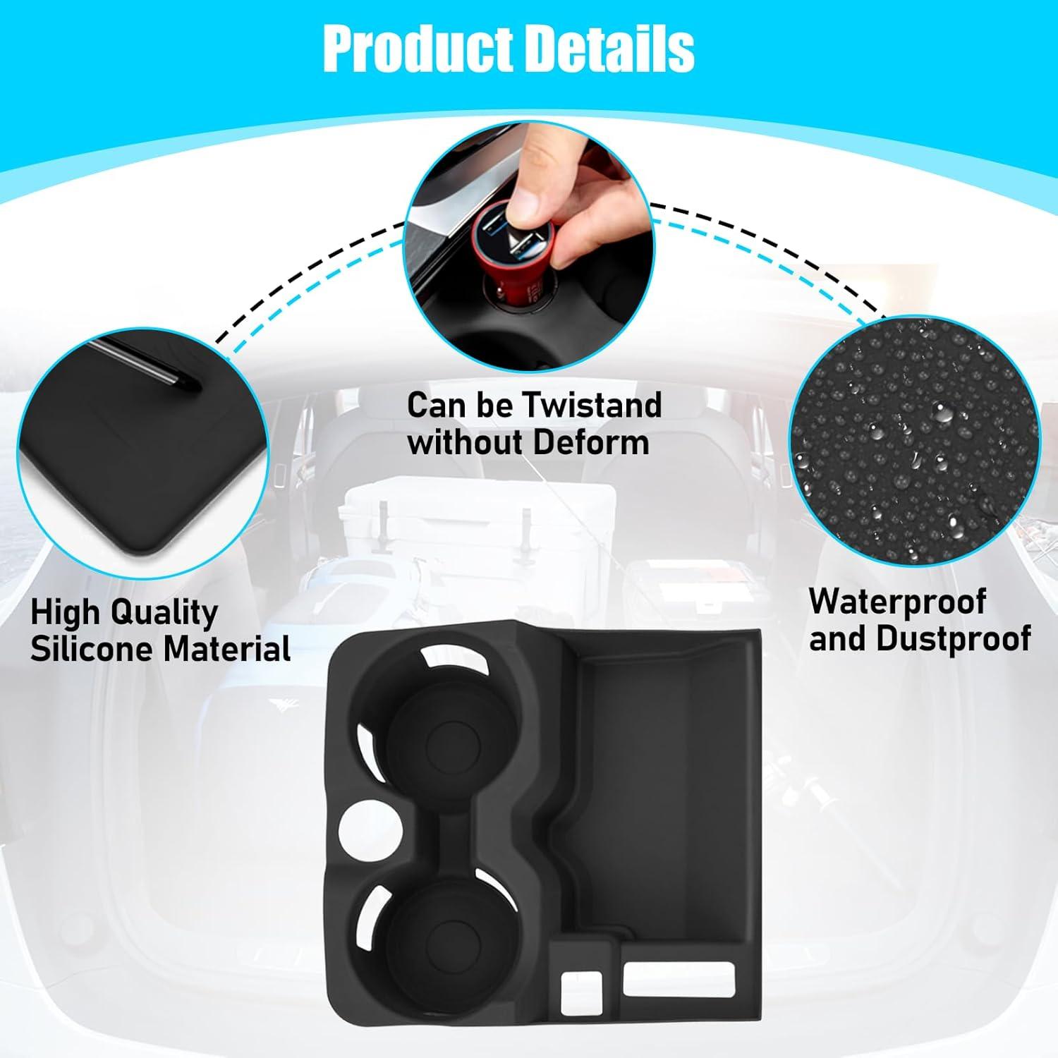 Silicone Anti-Slip Cup Holder Insert & Storage Tray Mat for BMW X3 G01 (2017-2024) & X4 G02 (2018-2024) – Custom Fit. Dust-Proof. Easy to Clean-autoydsstore