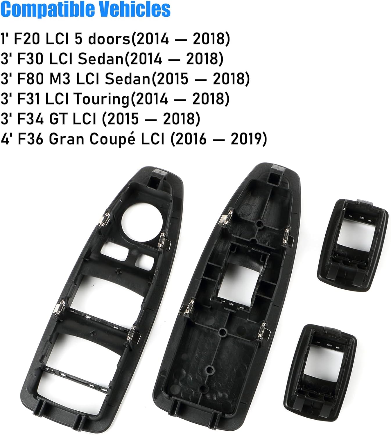 BMW 1'-4' Series Window Switch Panel Cover (2014-2019) | Black | YDSSTORE