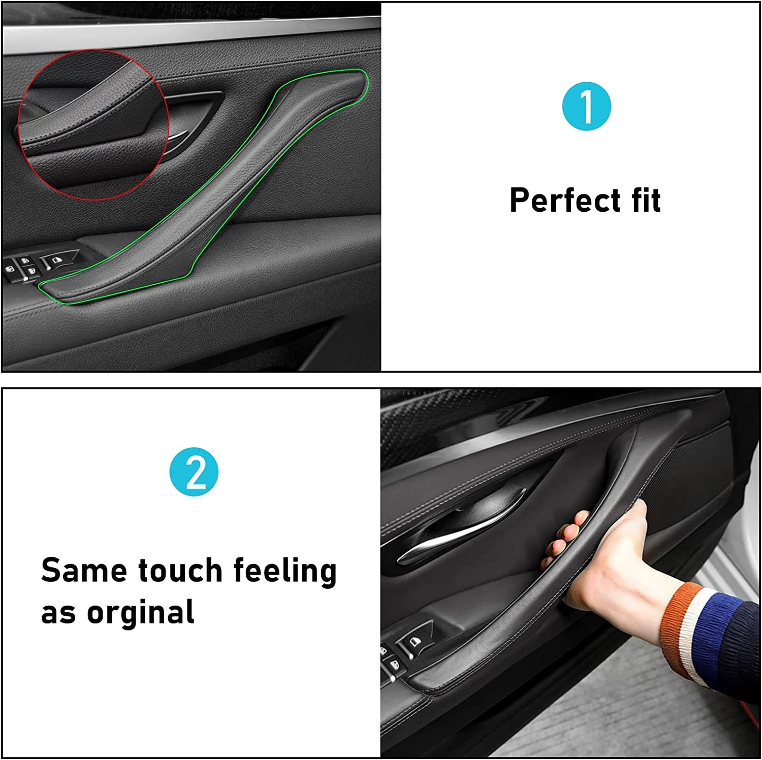 Upgraded For BMW 5 Series Car Door Handle Outer Cover-F10/F11 | Black | YDSSTORE