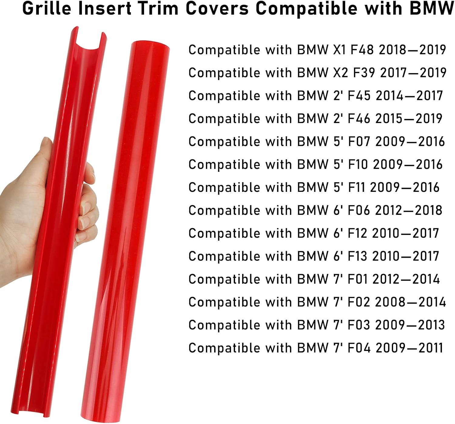 Compatible with BMW Grill Inserts & V Brace Wrap Covers | Blue Grill Stripes for 2. 5. 6. 7. X1. X2 Series (F10. F11. F45. F12. F13. F01. F02. F48)-autoydsstore