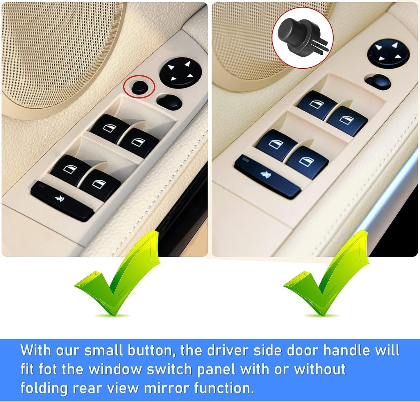 For BMW 3 Driver Side Door Handle & WIndow Panel Beige | YDSSTORE