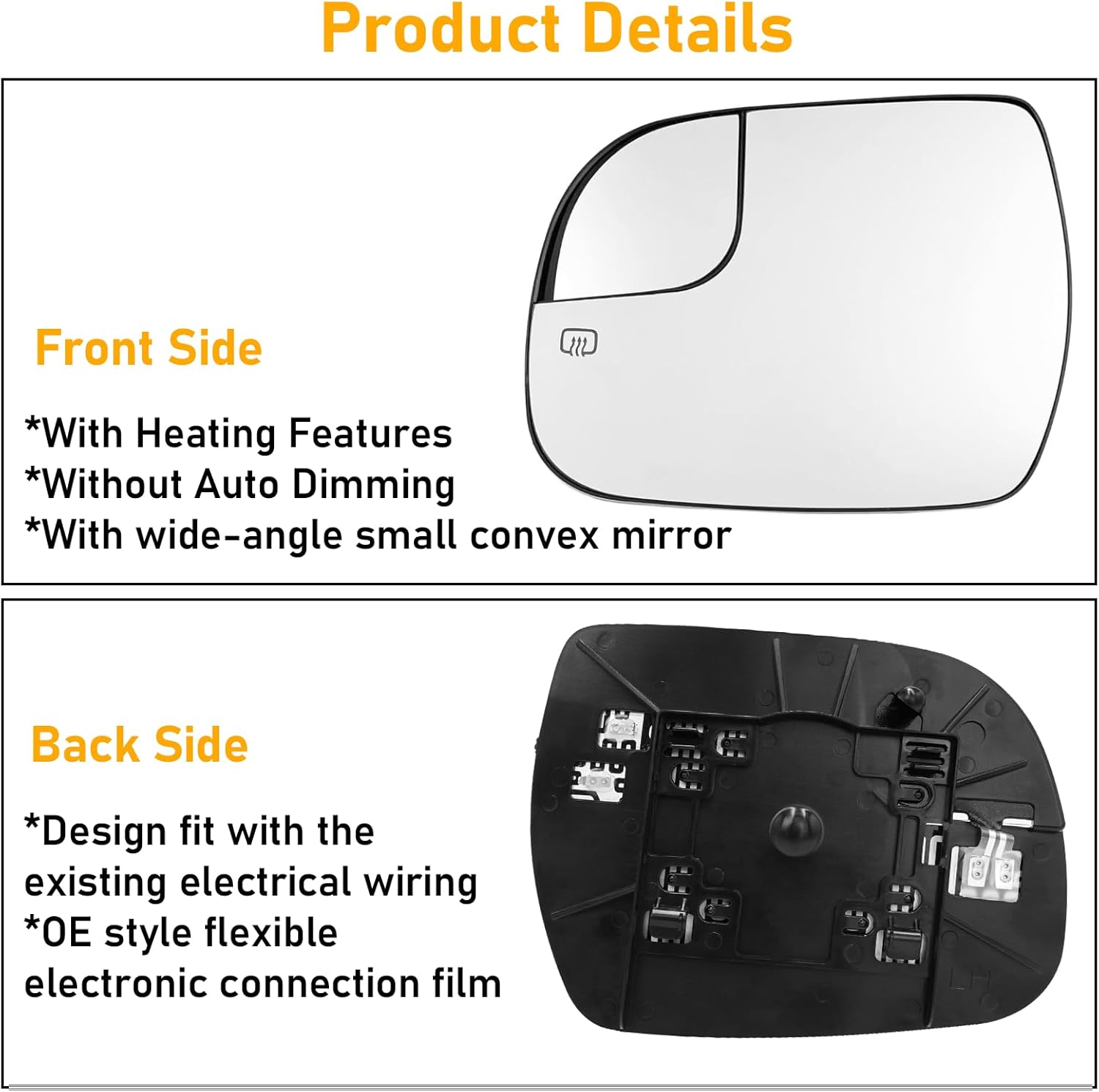 Toyota Sienna Left Driver Side Power Heated Mirror Glass| YDSSTORE